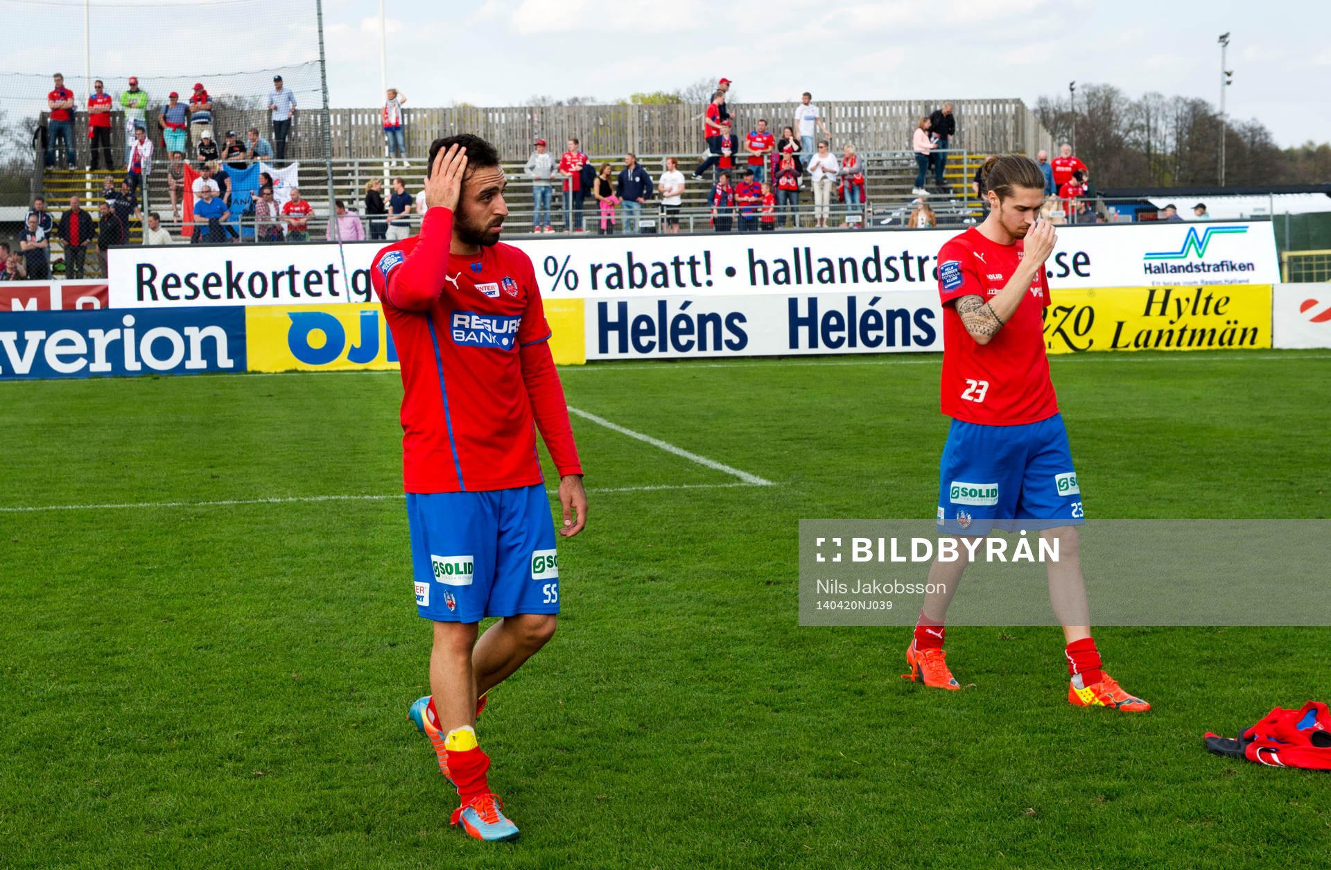 Helsingborgs Abdul Khalili och Daniel Nordmark deppar