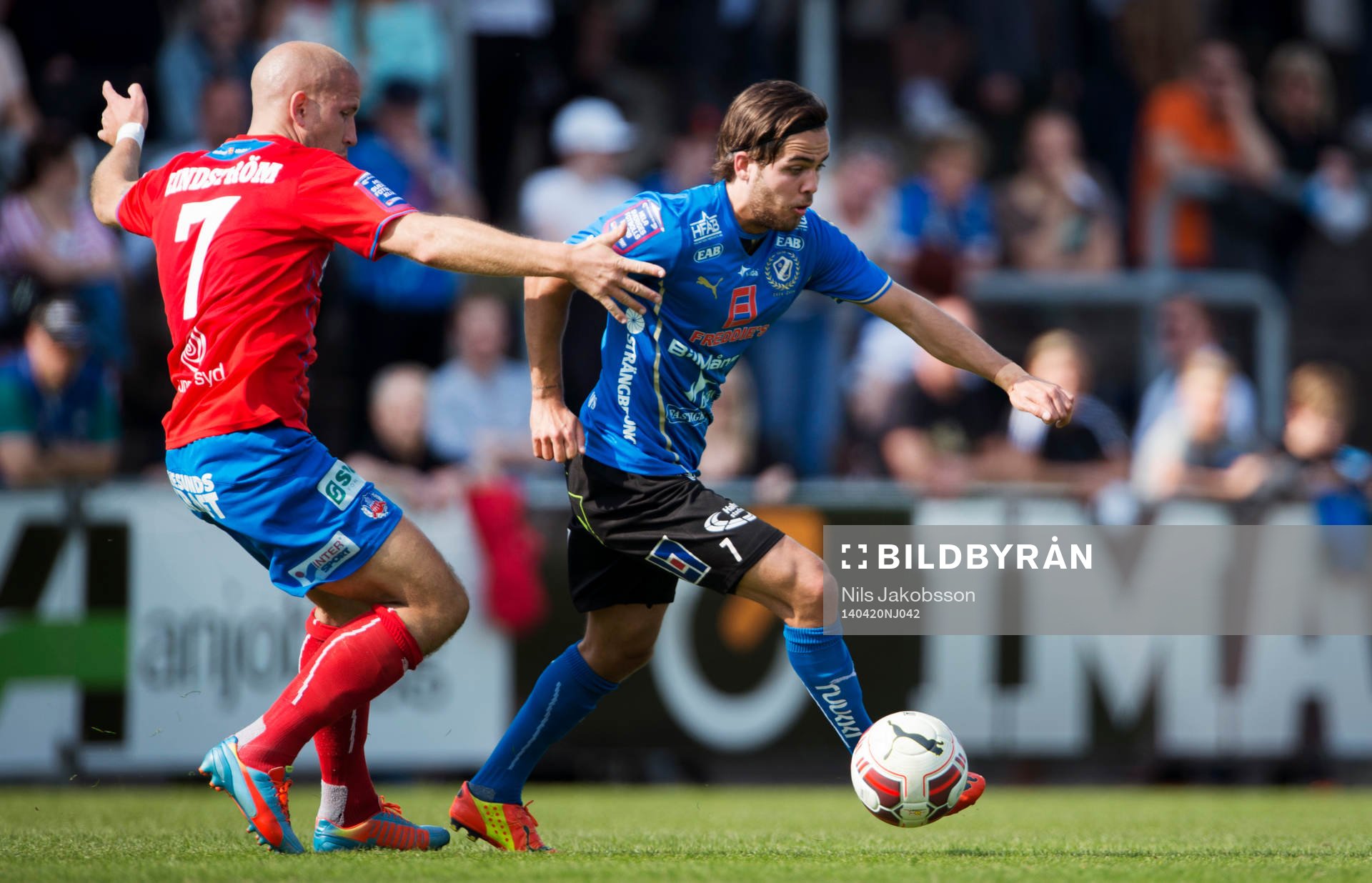 Helsingborgs Mattias Lindström och Halmstads Kristinn