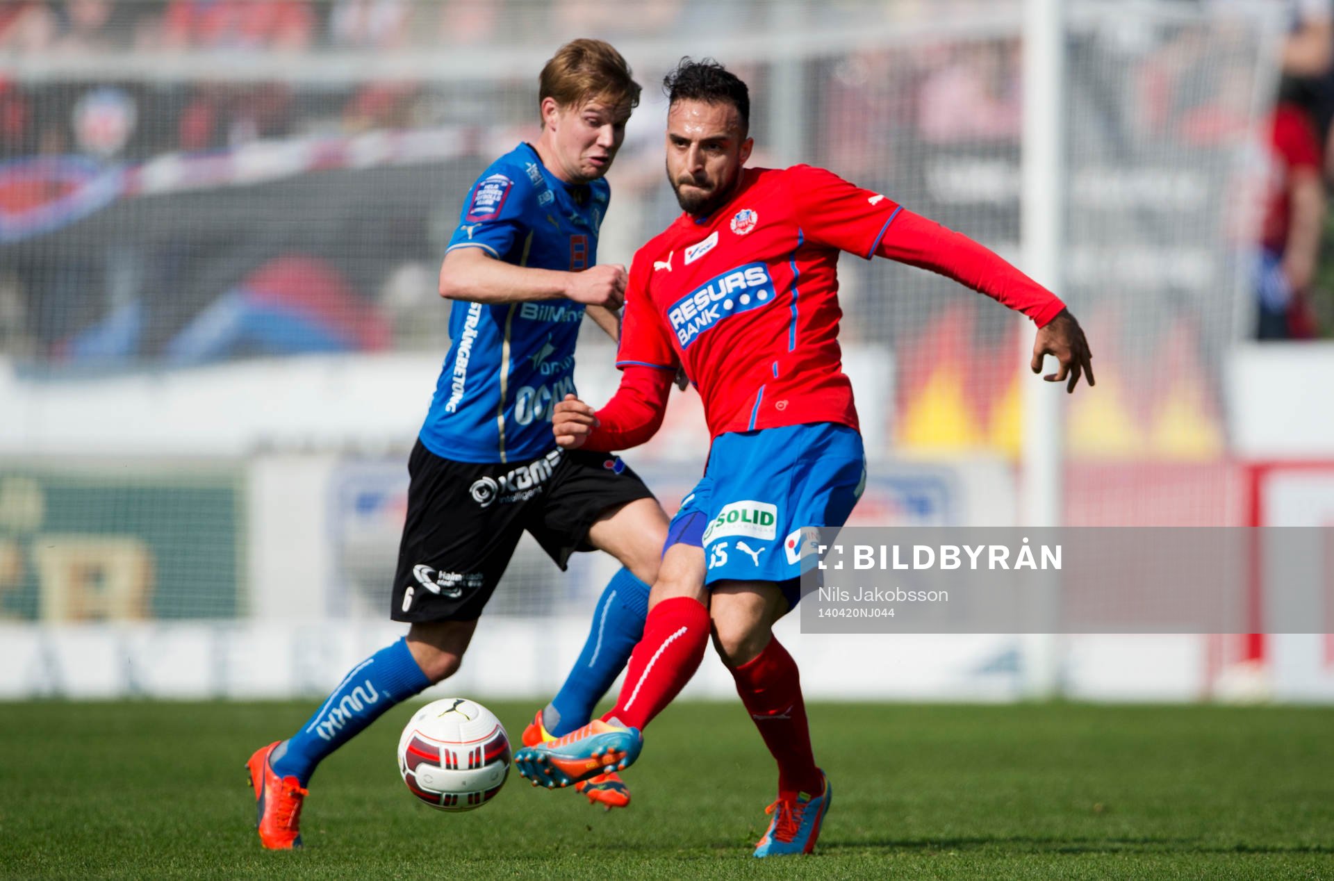 Halmstads Johan Blomberg  och Helsingborgs Abdul Khalili