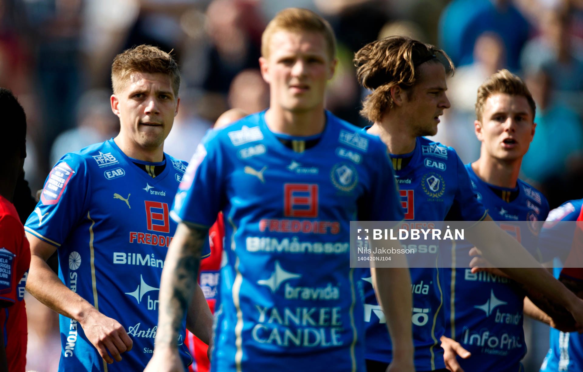 Halmstads Mikael Boman, Gudjón Baldvinsson och Rickard