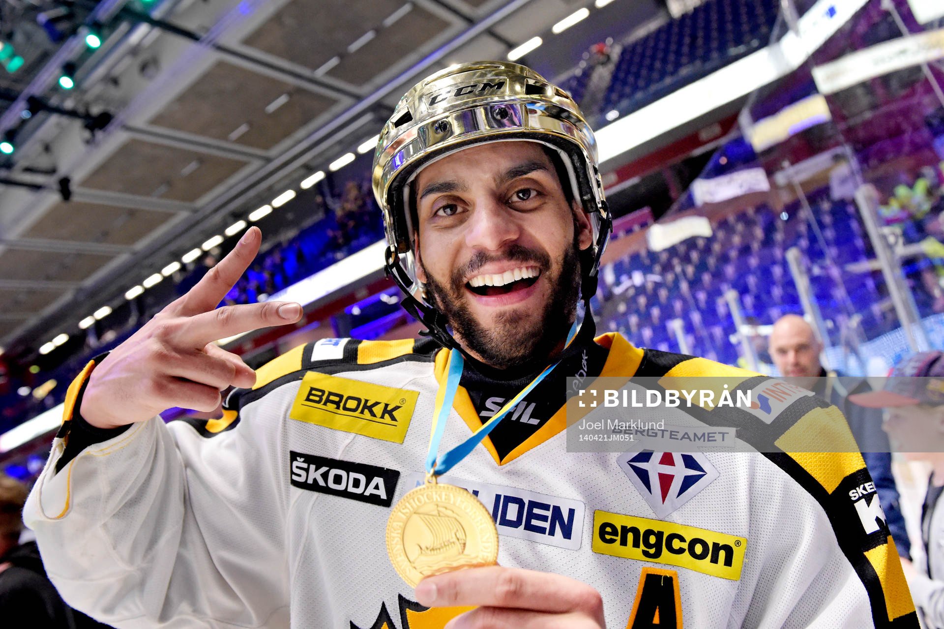 Skellefteås Pierre-Edouard Bellemare firar