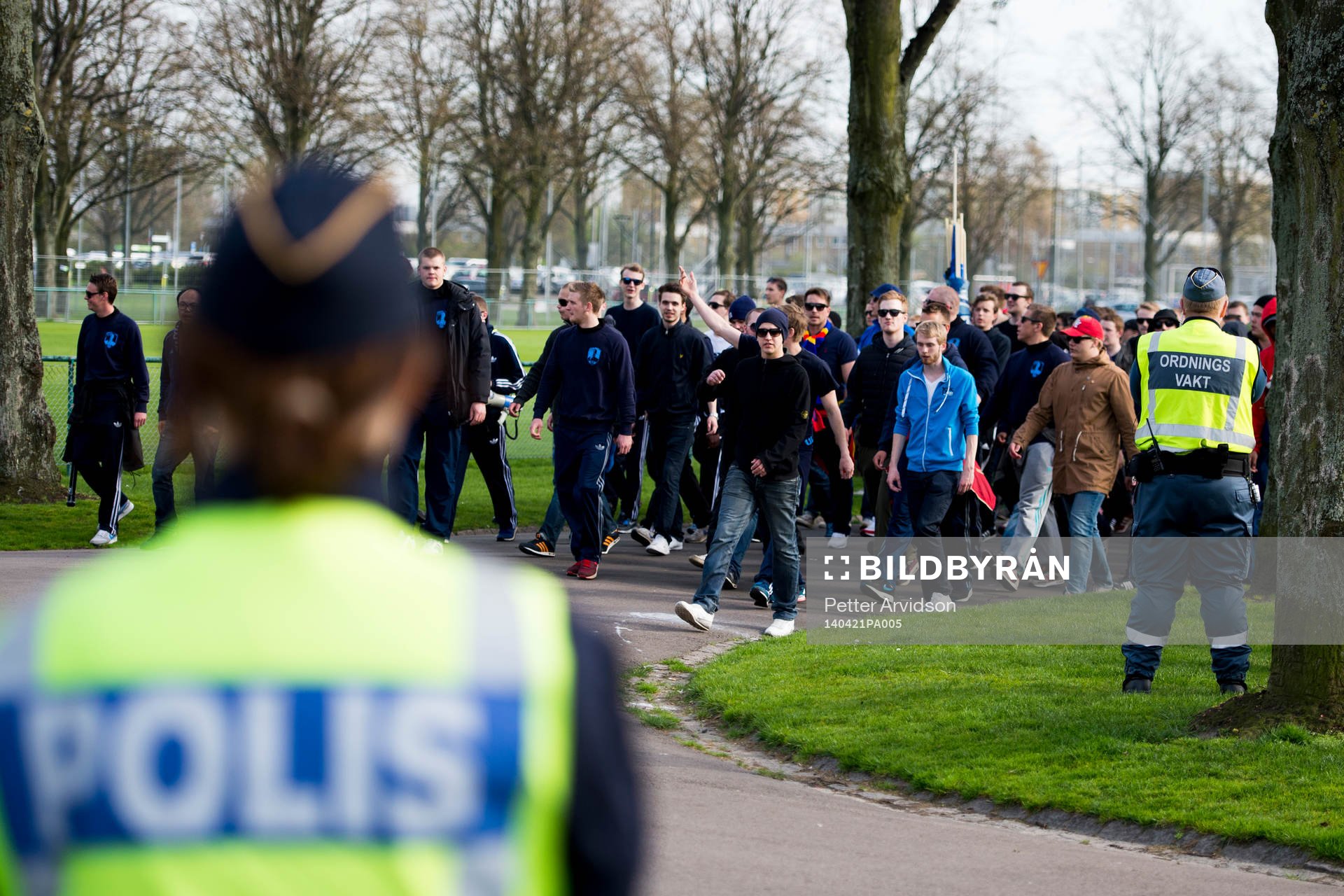 Djurgårdens supportrar anländer