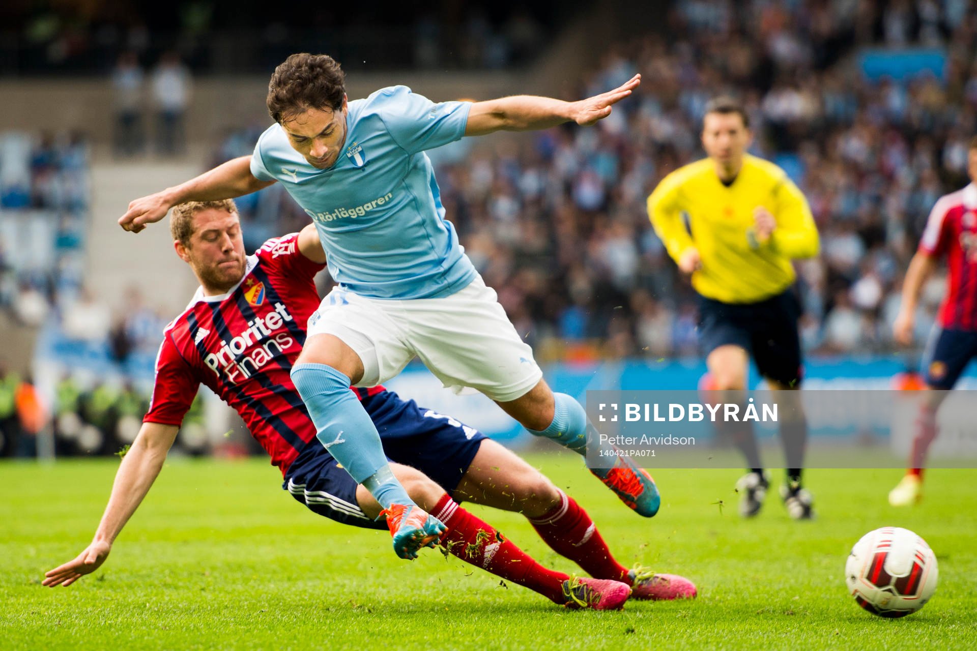 Djurgårdens Stefan Karlsson och Malmö FFs Ricardo Ferreira