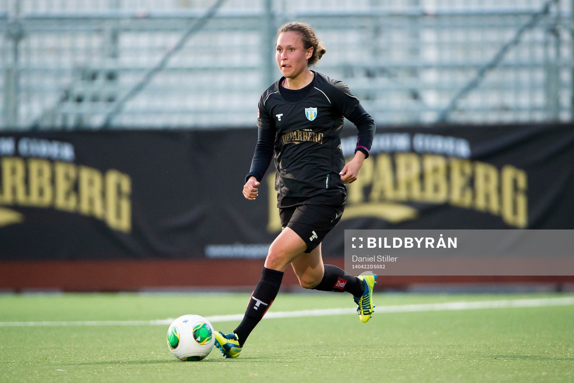 Göteborgs Catrine Johansson under fotbollsmatchen i Damallsvenskan mellan Göteborg och Kristianstad den 22 april 2014 i Göteborg.