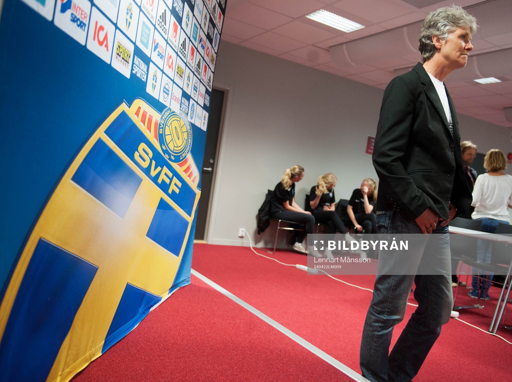 Förbundskapten Pia Sundhage presenterar landslagstruppen