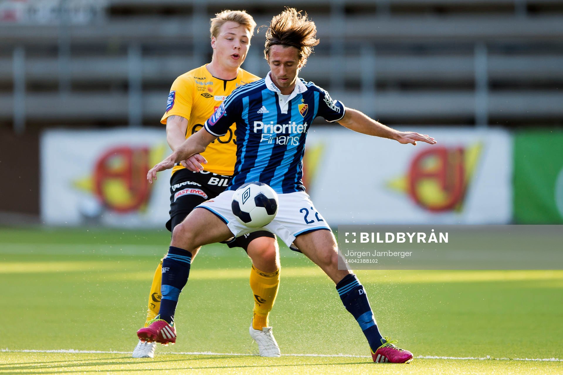 Djurgårdens Philip Hellqvist och Elfsborgs Martin Ingesson