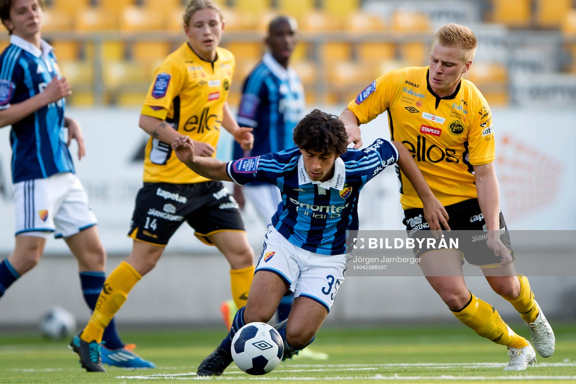 Djurgårdens Christian Rubio Sivodedo och Elfsborgs Per