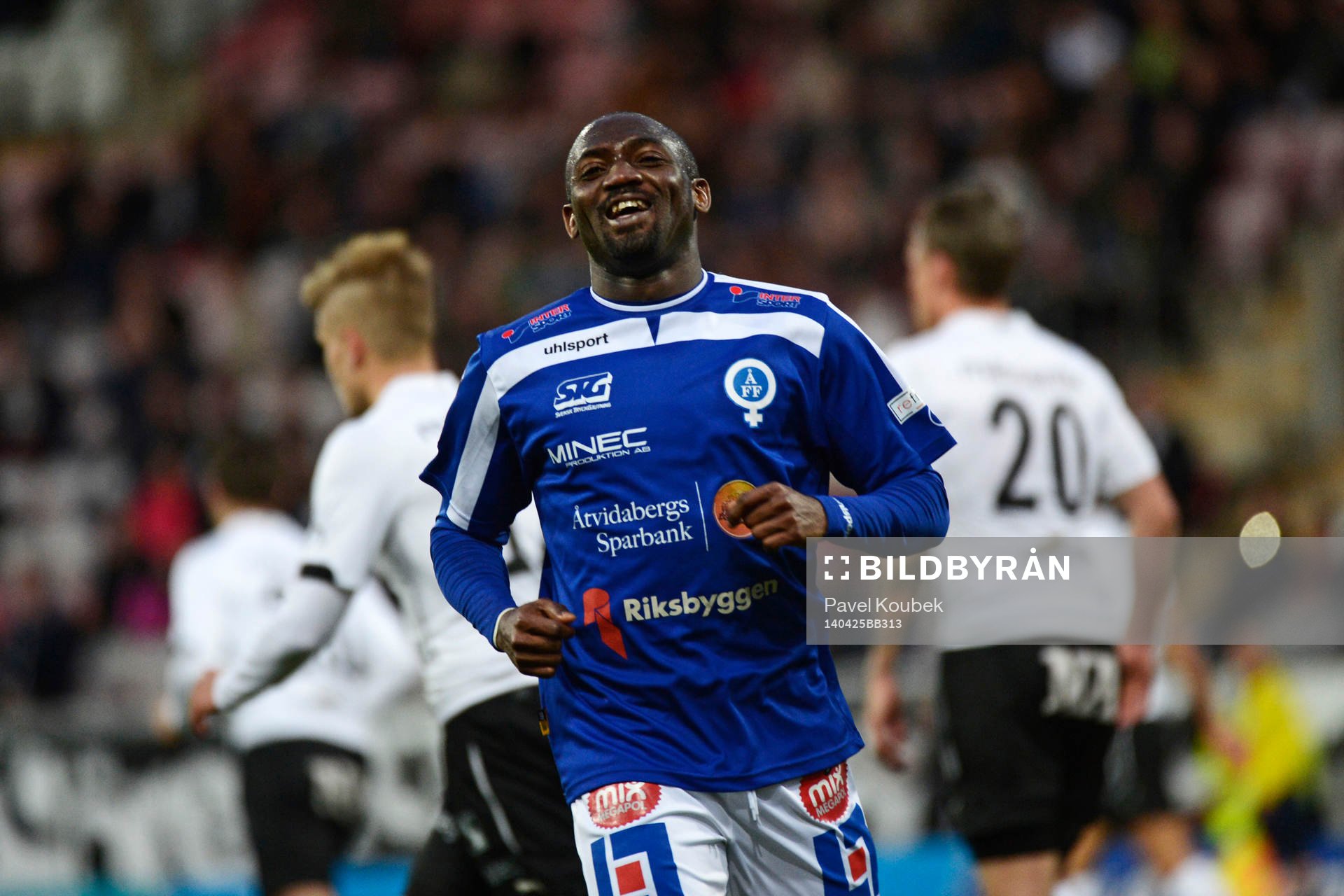 John Owoeri under en match i allsvenskan mellan Örebro och Åtvidaberg den 03 april 2012 i Örebro.