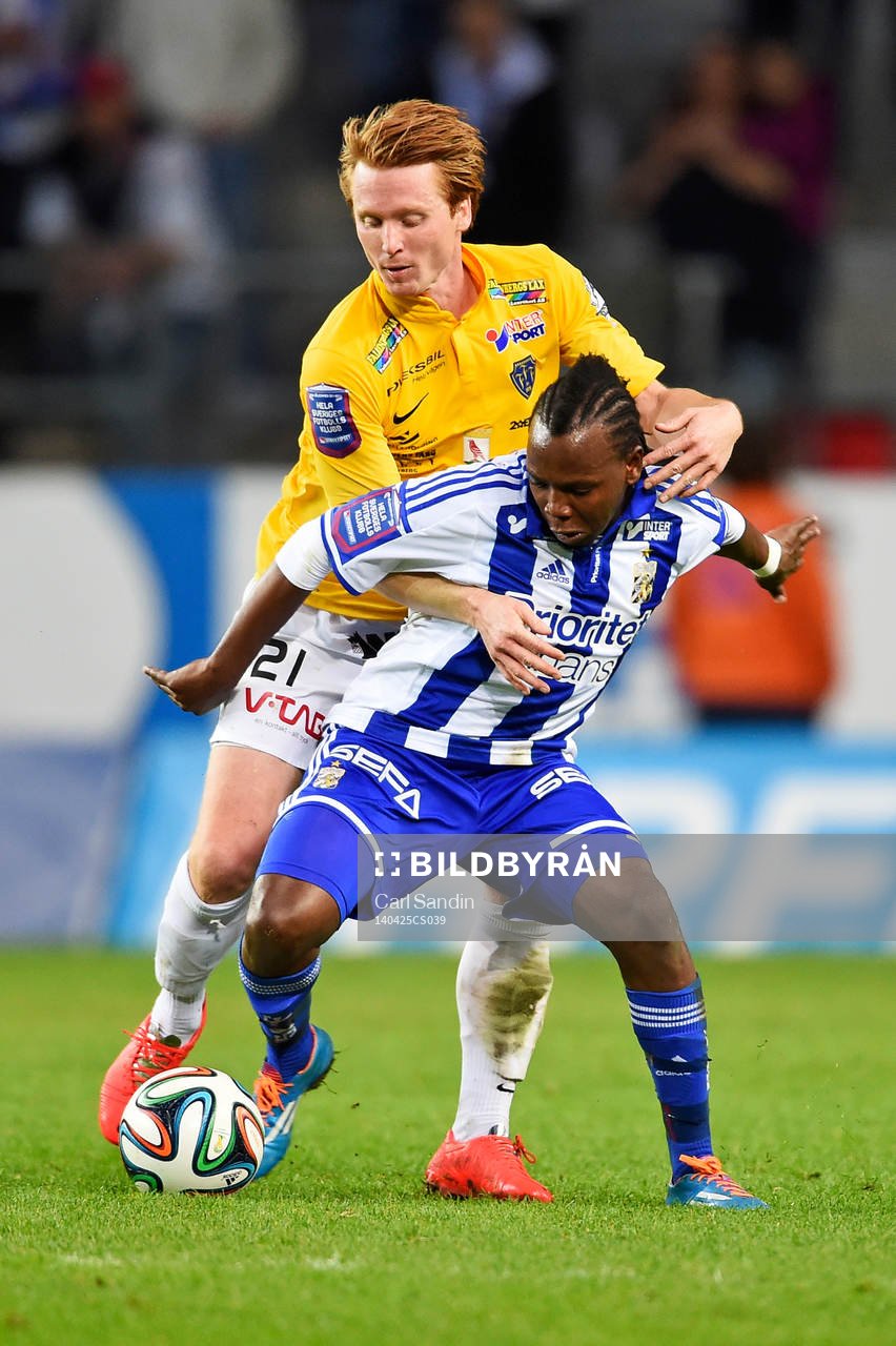 Falkenbergs Dan Keat och IFK Göteborgs May Mahlangu