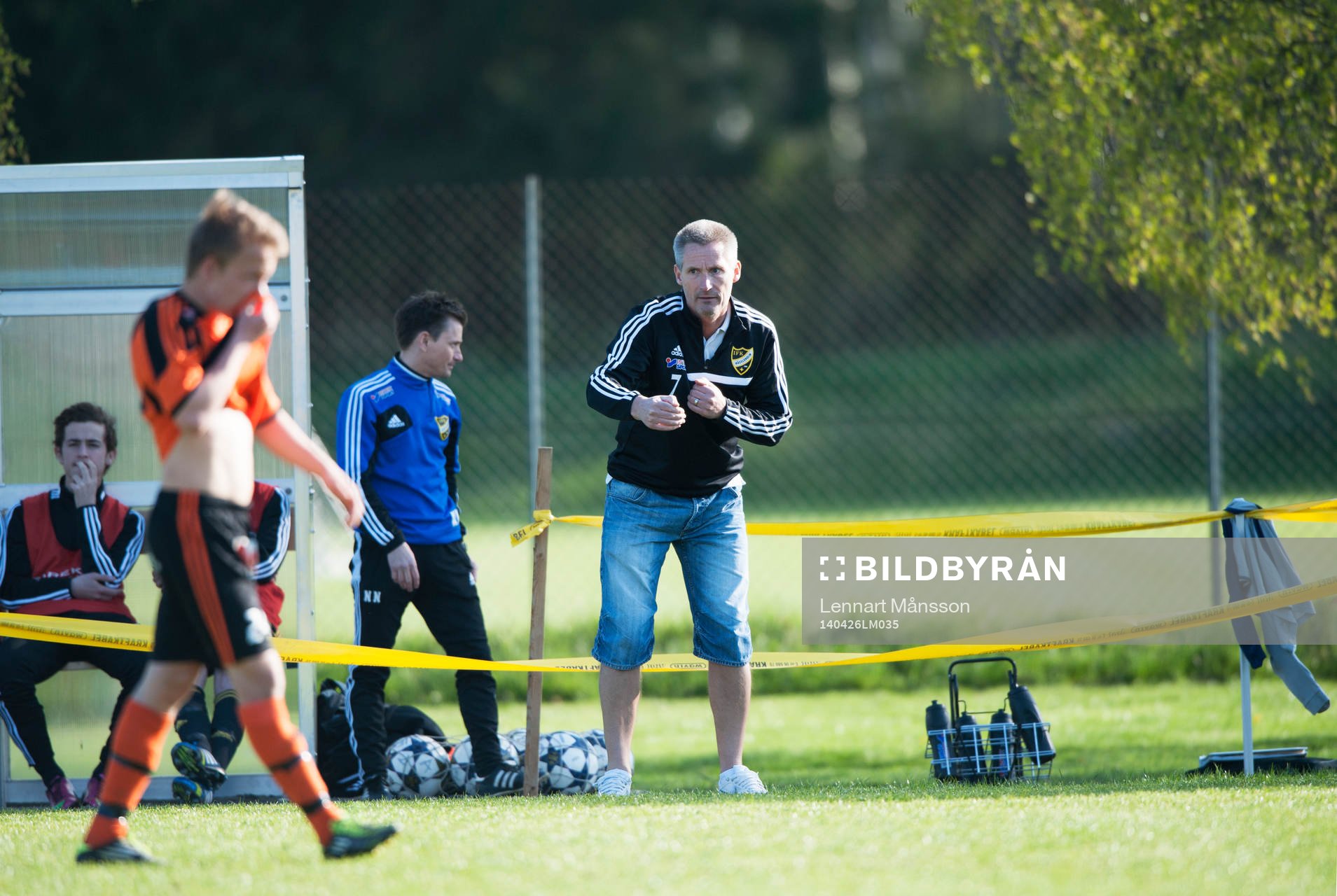 Tränaren Hans Dahlberg i matchen i juniorallsvenskan