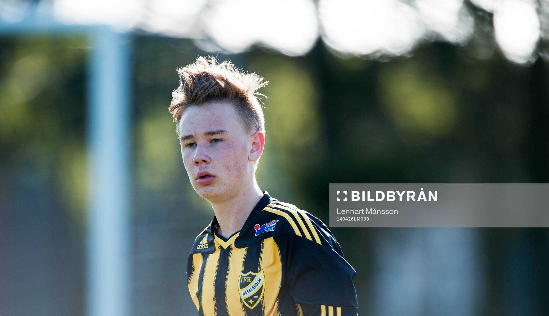 IFK Hässleholms Theo Ekström i matchen i