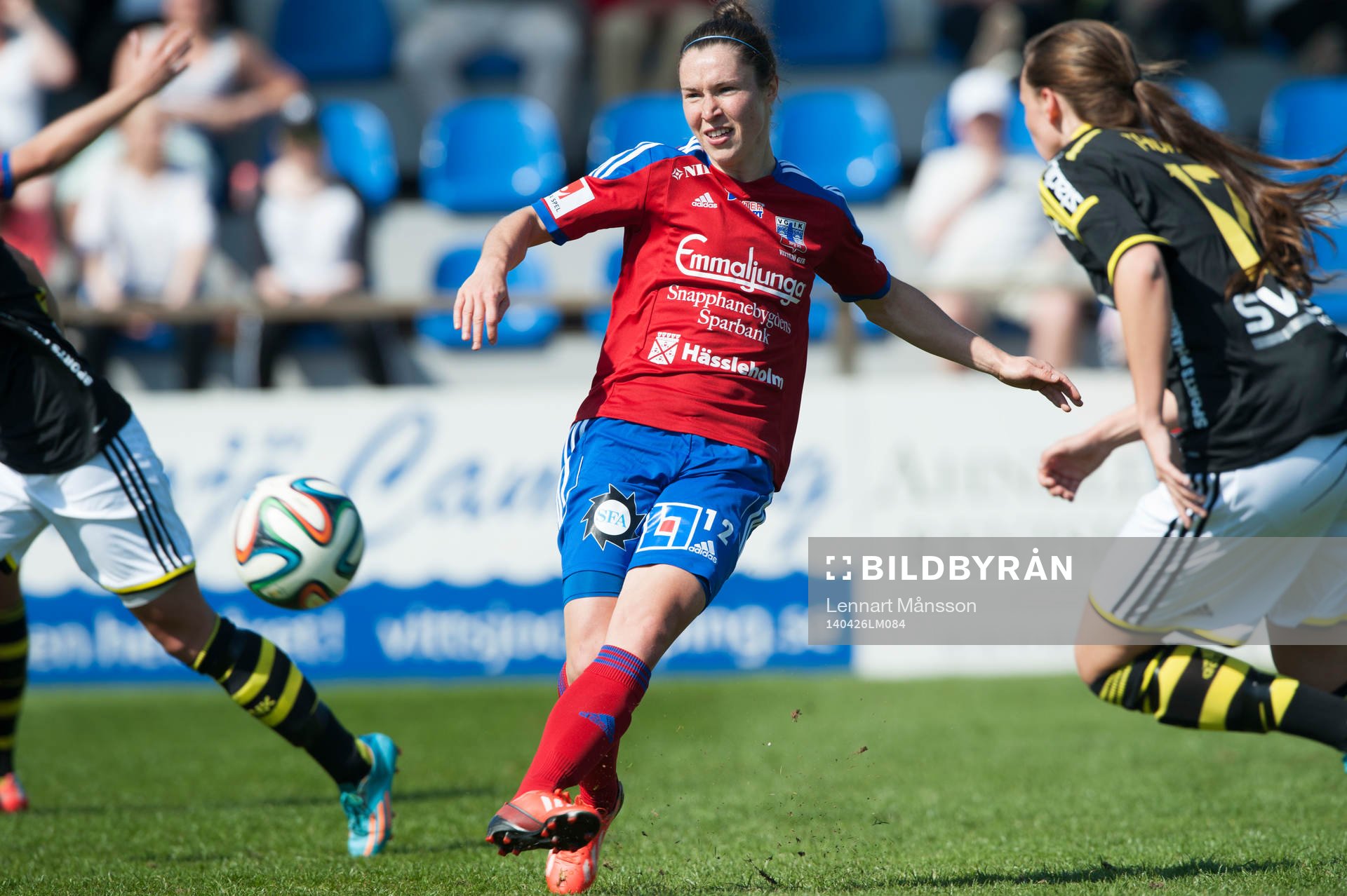 Vittsjös Jane Ross i matchen i damallsvenskan mellan