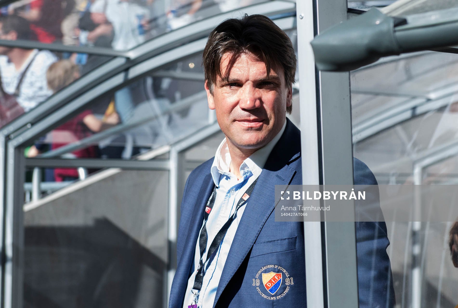 Djurgårdens sportchef Bo Andersson under fotbollsmatchen i Allsvenskan mellan Djurgården och Brommapojkarna den 27 april 2014.