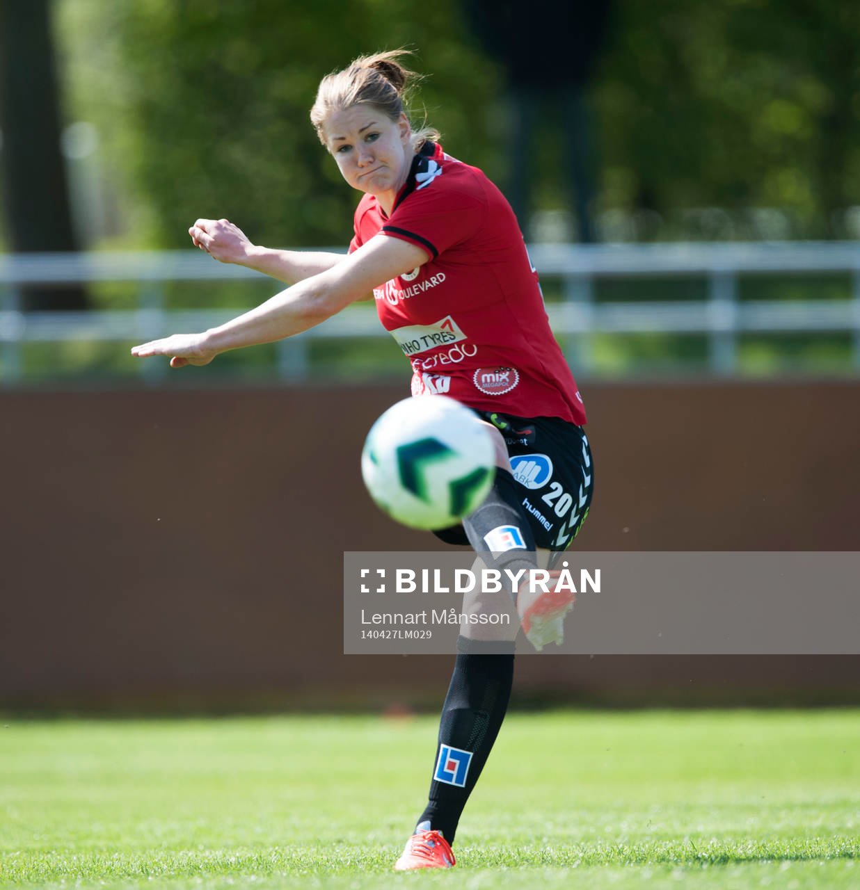 Kristianstads Mia Carlsson i matchen i damallsvenskan