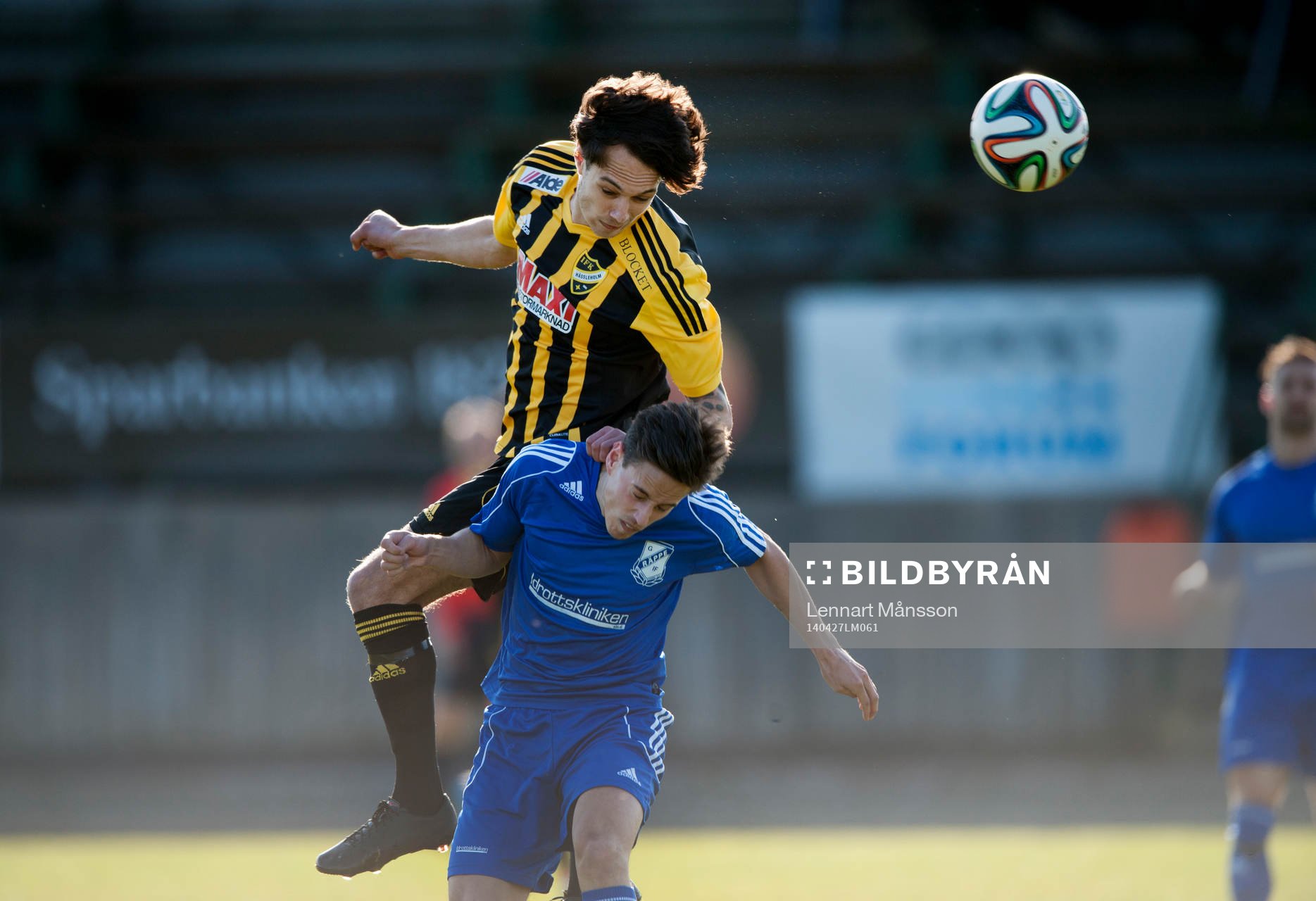 Hässleholms Karim Al-Asi i matchen i div. 111 mellan IFK Hässleholm och Räppe i Hässleholm 27 april 2014.
