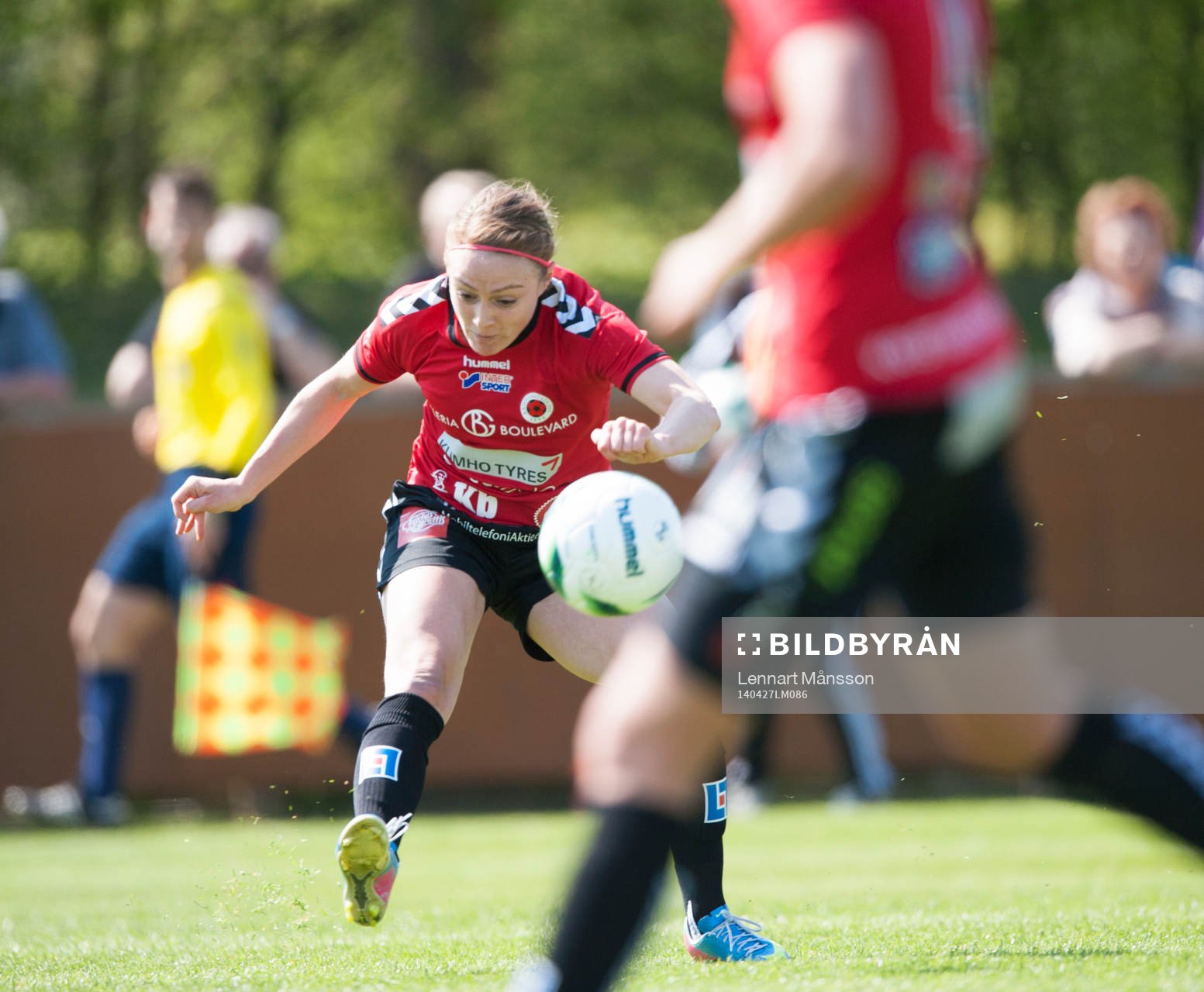Kristianstads Elisa Vidarsdottir i matchen i damallsvenskan