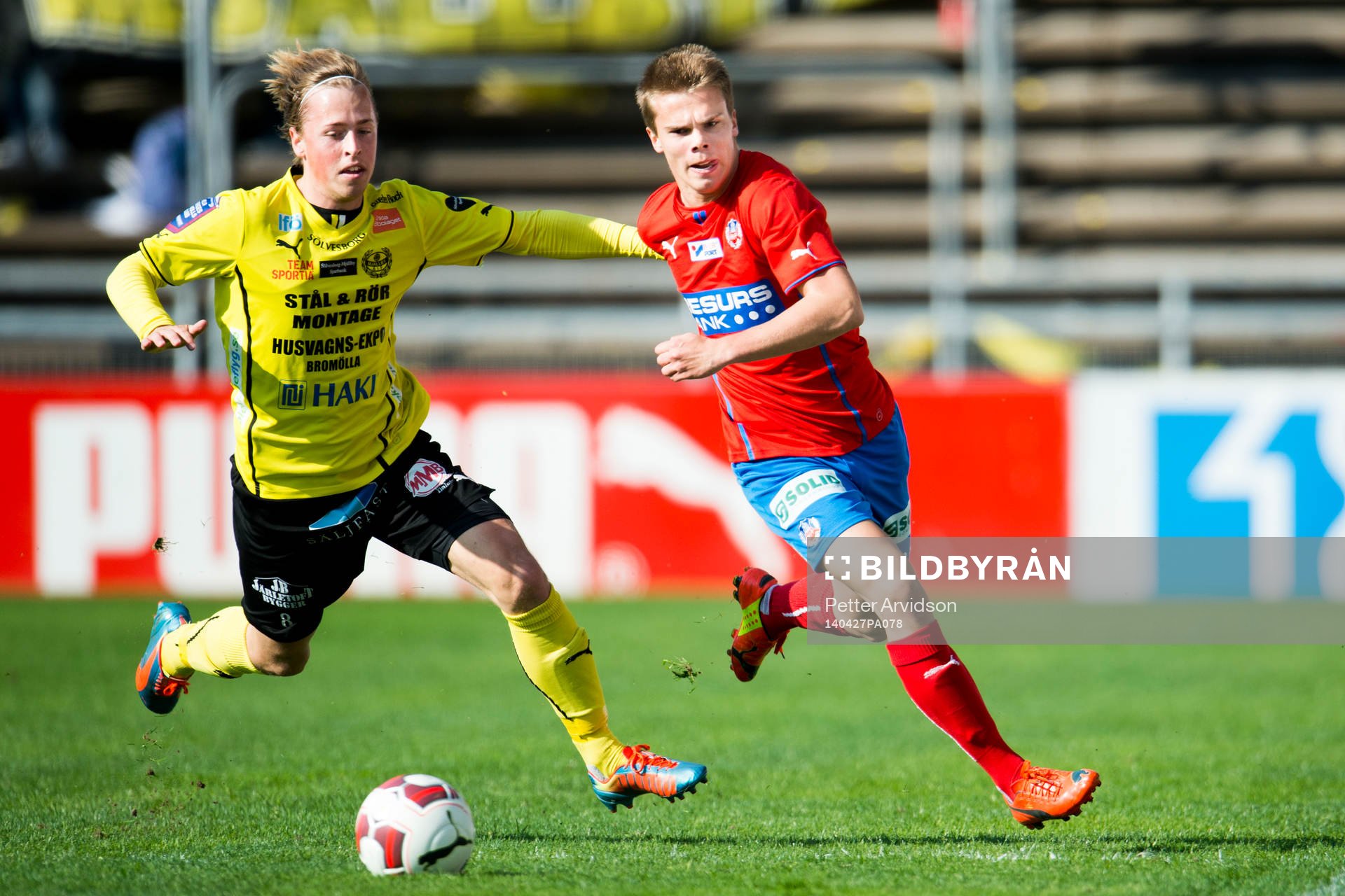 Mjällbys Robin Strömberg och Helsingborgs Elias Andersson