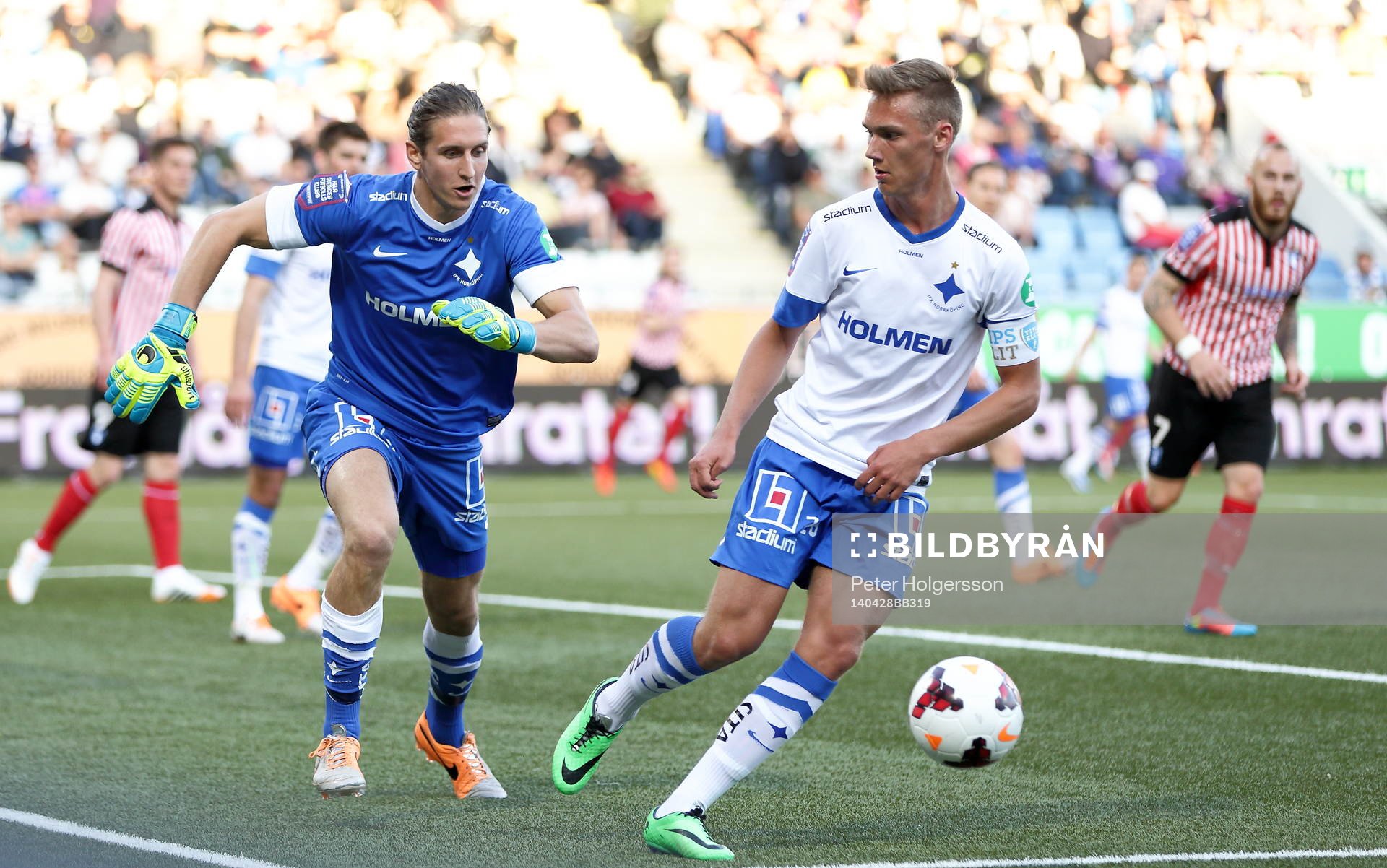 Norrköpings målvakt David Mitov Nilsson, Linus Wahlqvist