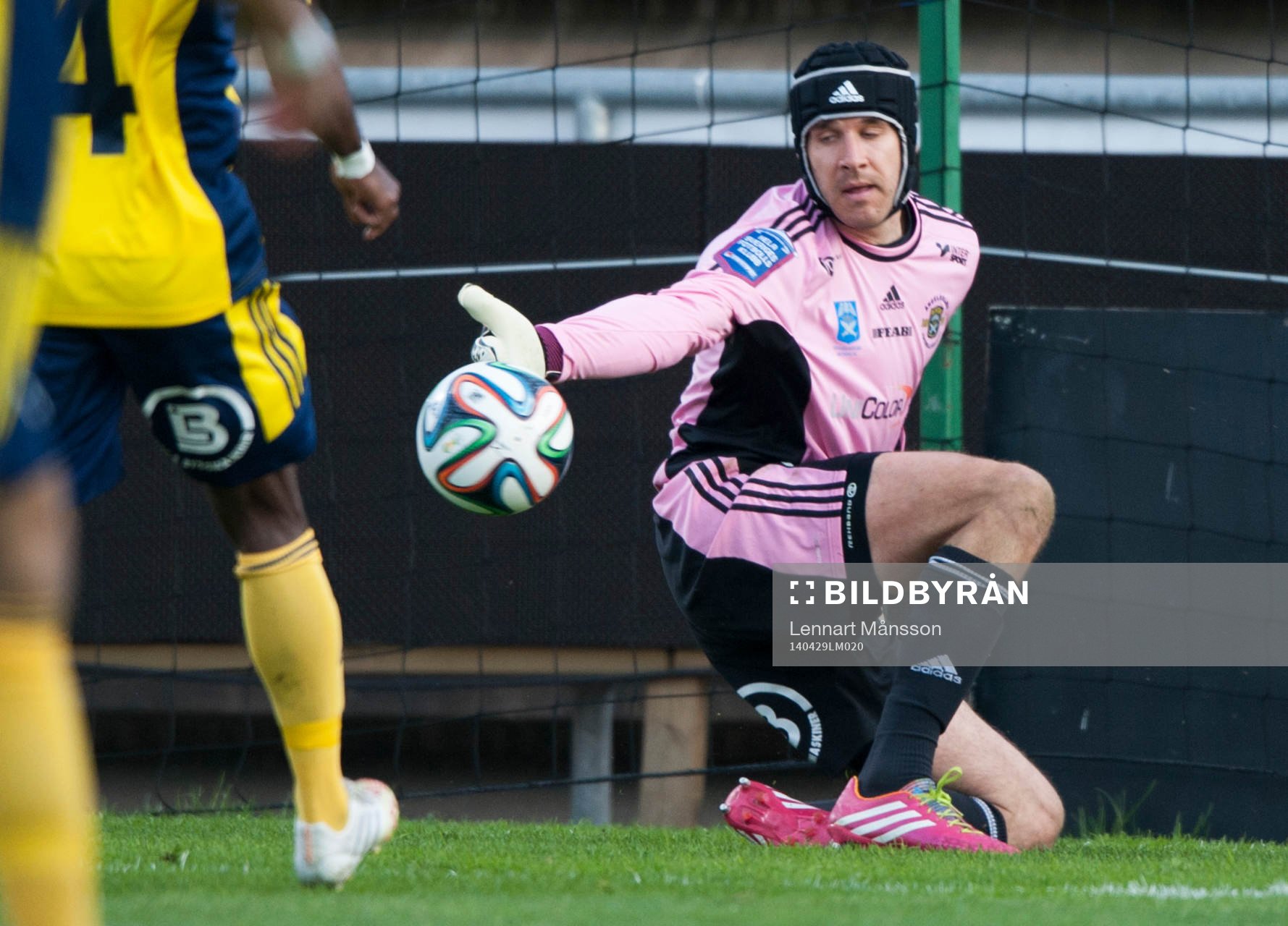 Ängelholms målvakt Matt Pyzdrowski i matchen i Superettan