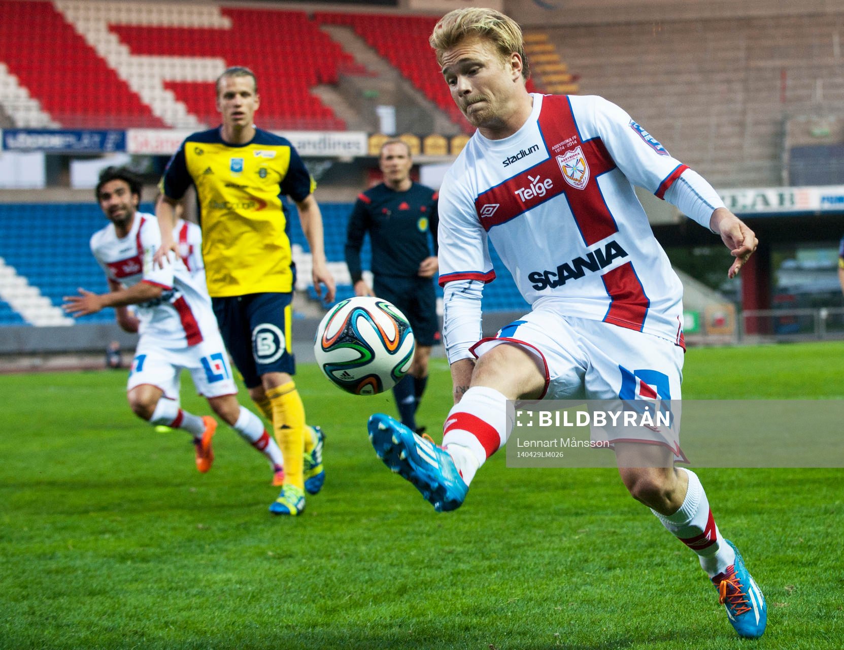 Assyriskas Christopher Brandeborn i matchen i Superettan i