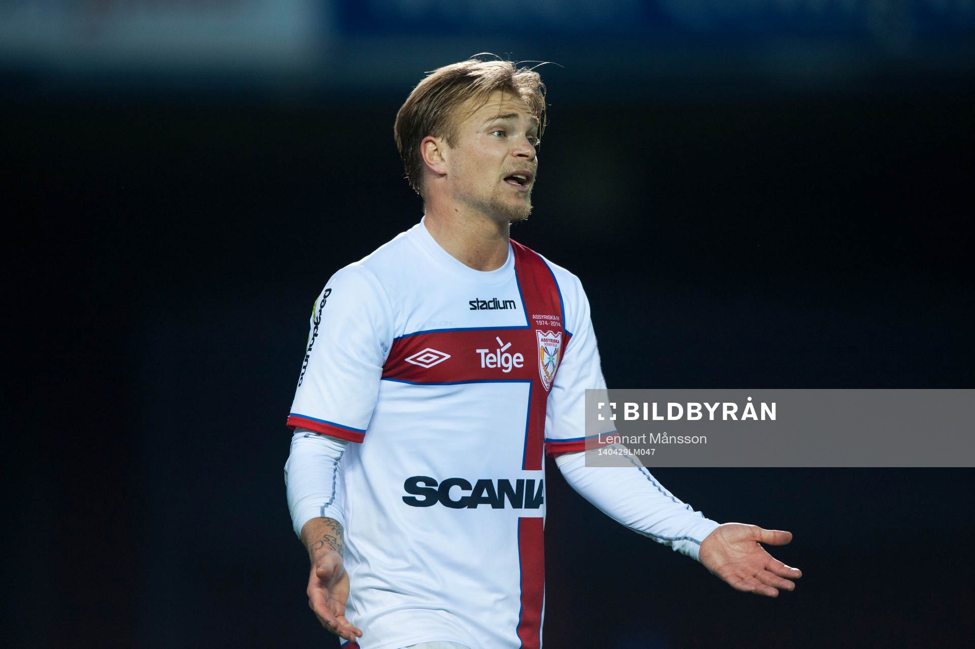 Assyriskas Christopher Brandeborn i matchen i Superettan i