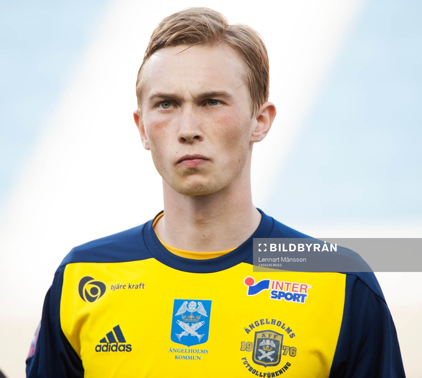 Ängelholms Albin Nilsson i matchen i Superettan i fotboll