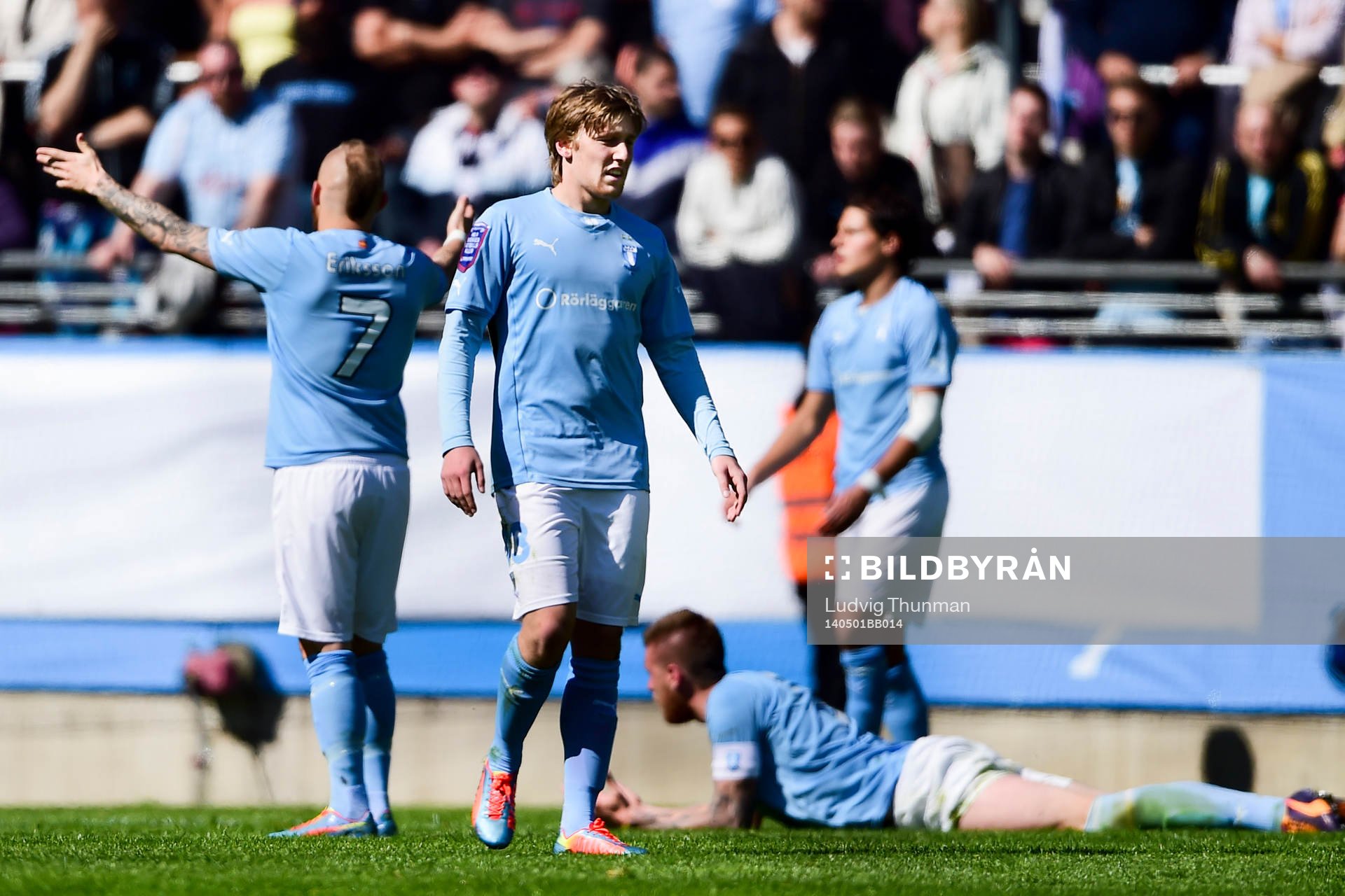 Malmö FFs Magnus Eriksson, Emil Forsberg, Miiko Albornoz