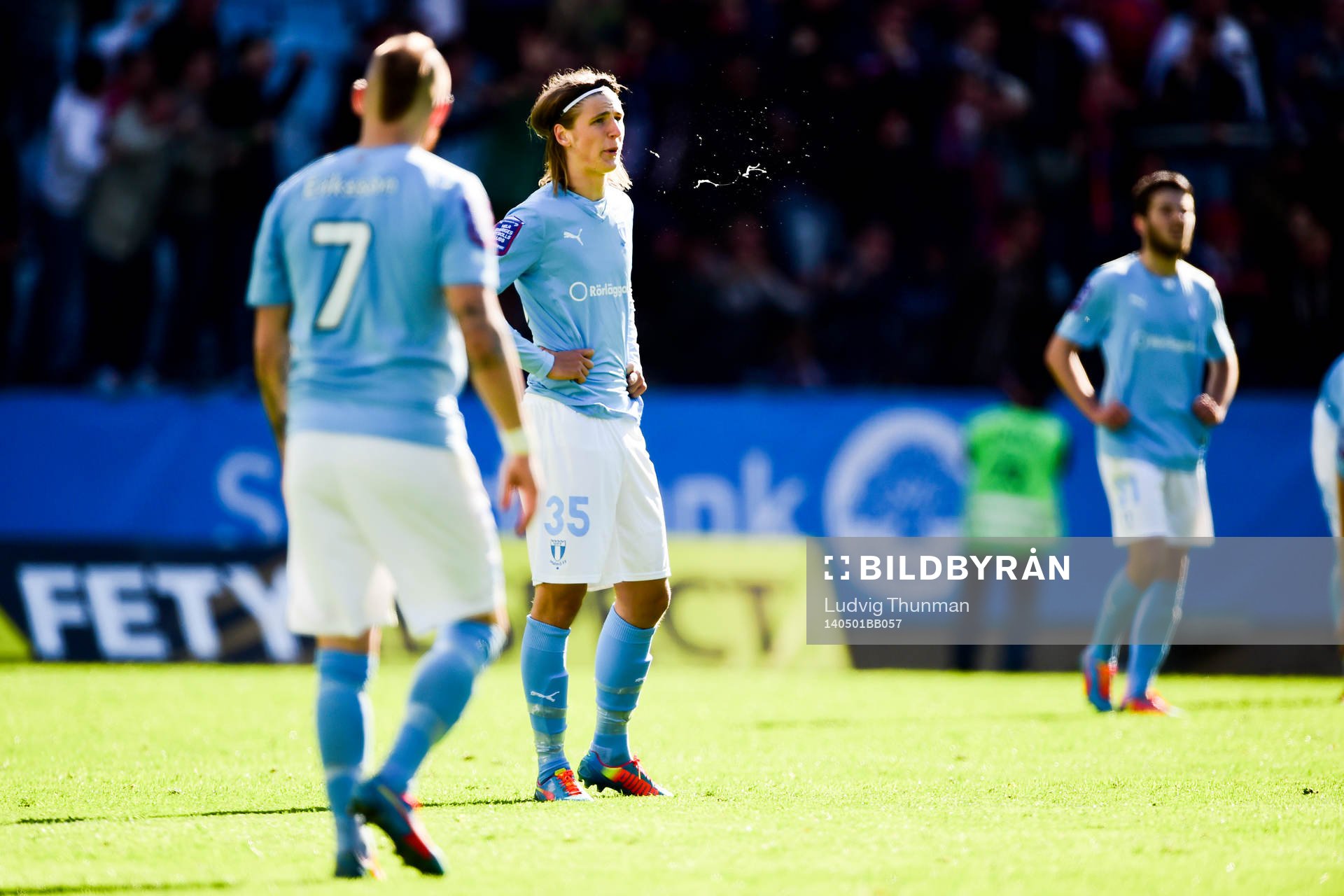 Malmö FFs Pawel Cibicki och Magnus Eriksson deppar