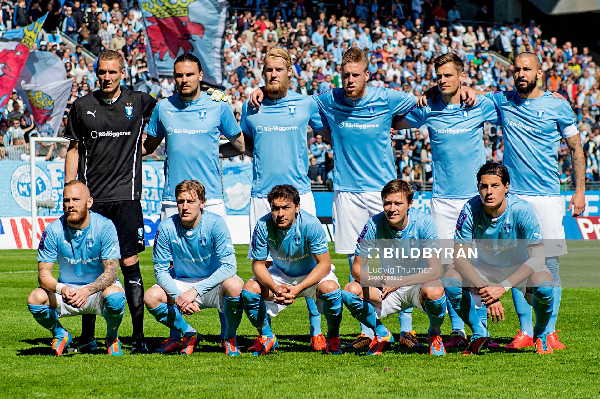 Malmö FFs målvakt Robin Olsen, Erik Johansson, Filip