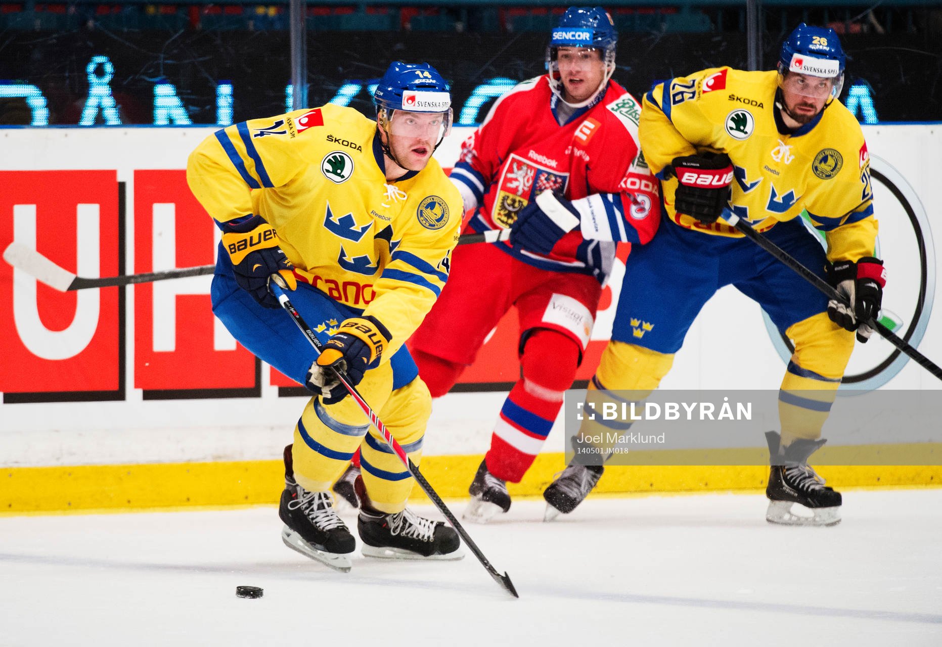 Sveriges Mattias Ekholm och Niklas Olausson