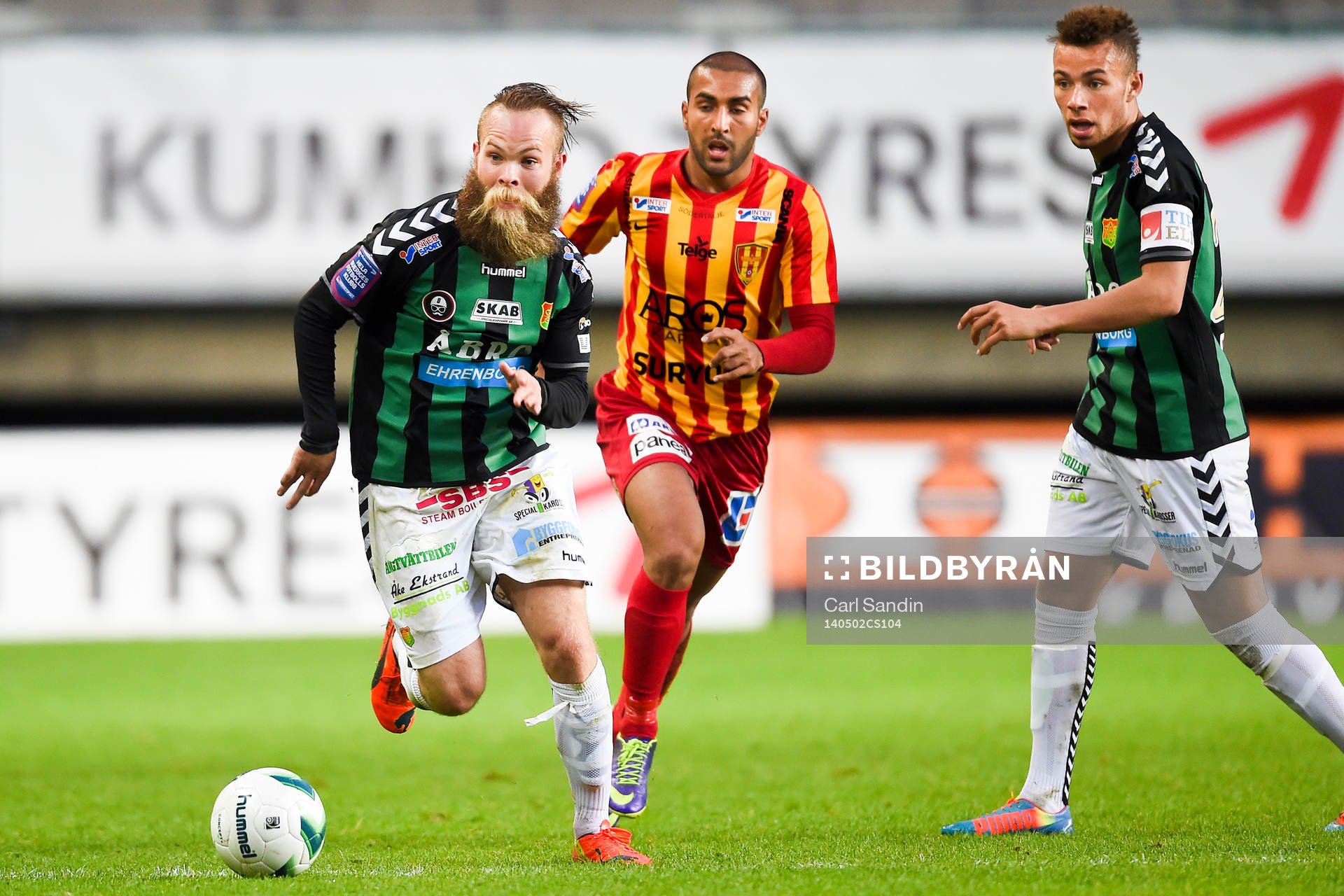 GAIS Asegeir Asgeirsson och Syrianskas Saman Ghoddos och