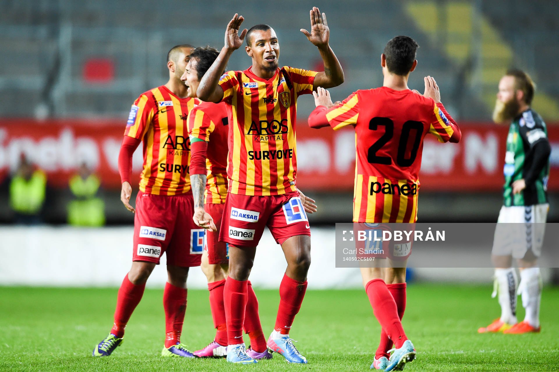 Syrianskas Gerlem William De Jesus Almeida är glad