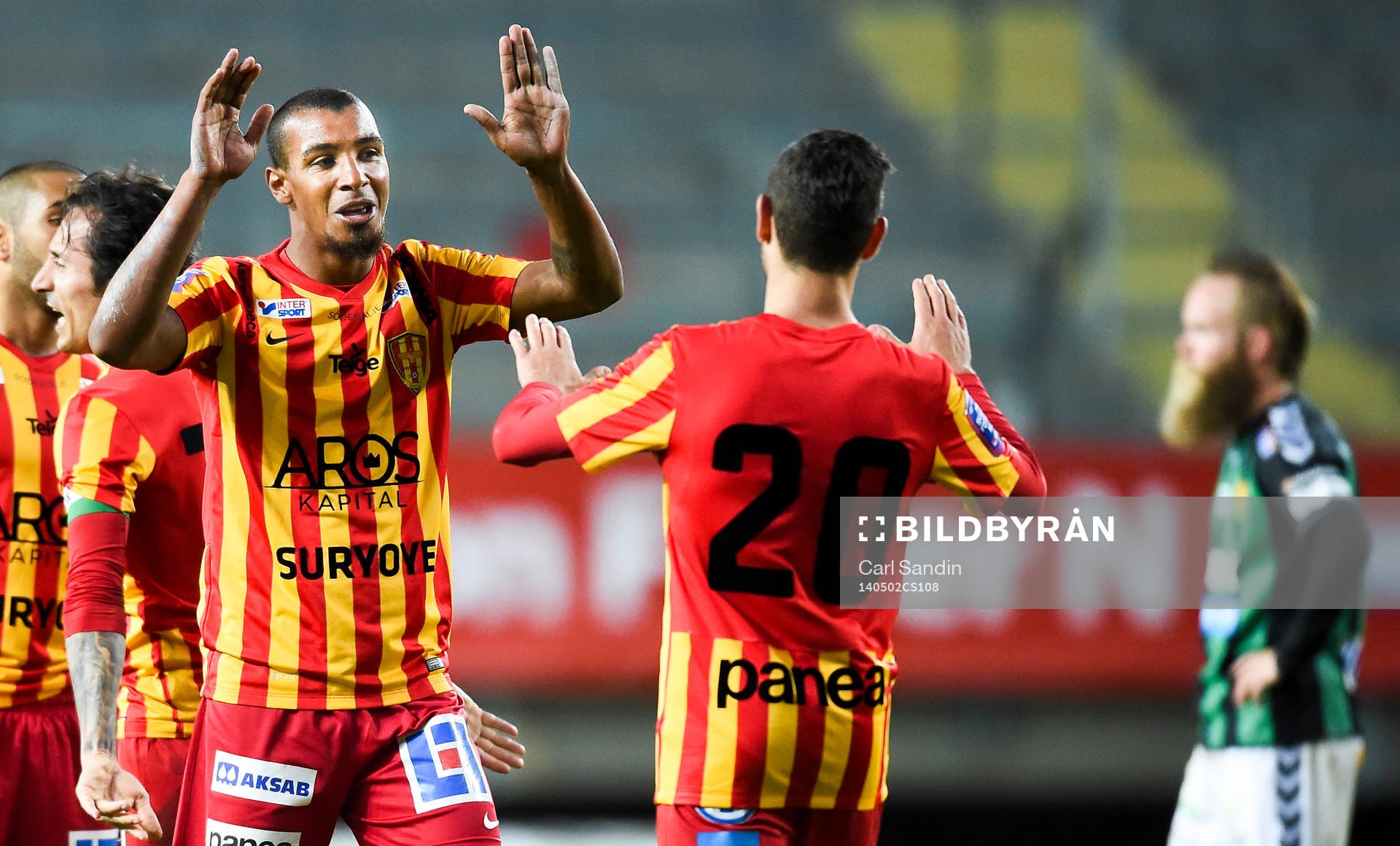 Syrianskas Gerlem William De Jesus Almeida är glad
