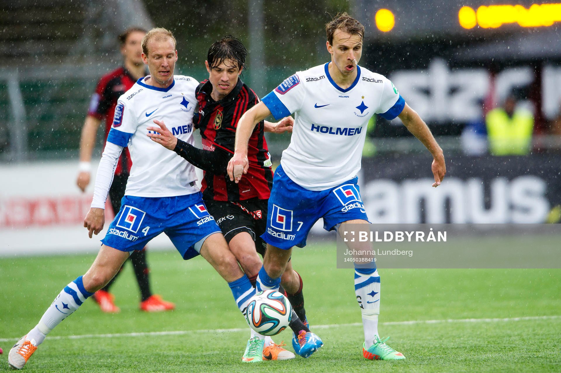 Norrköpings Andreas Johansson (tv) och Lars Christian