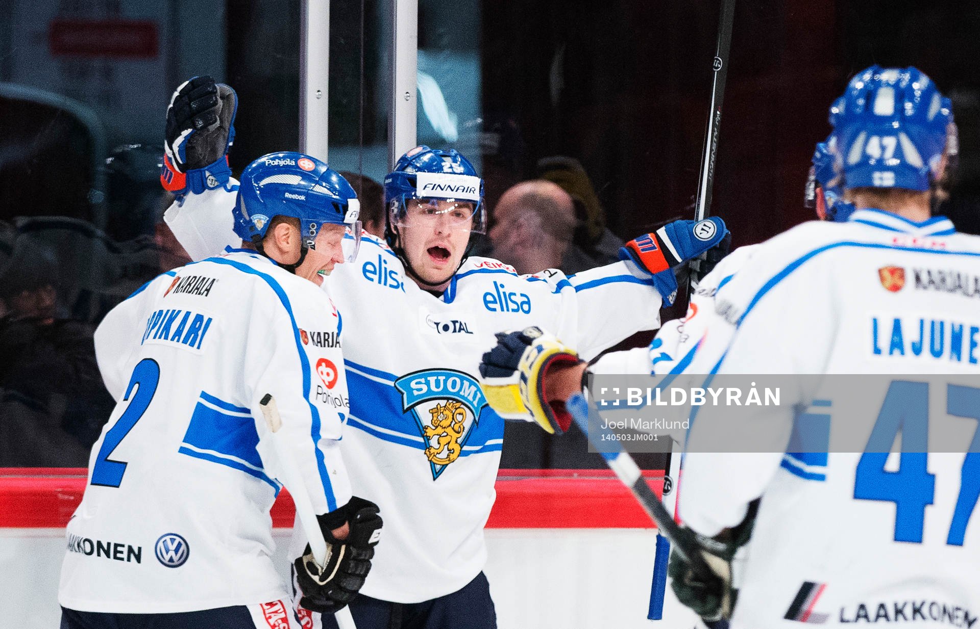 Finlands Oskari Korpikari och Pekka Jormakka jublar