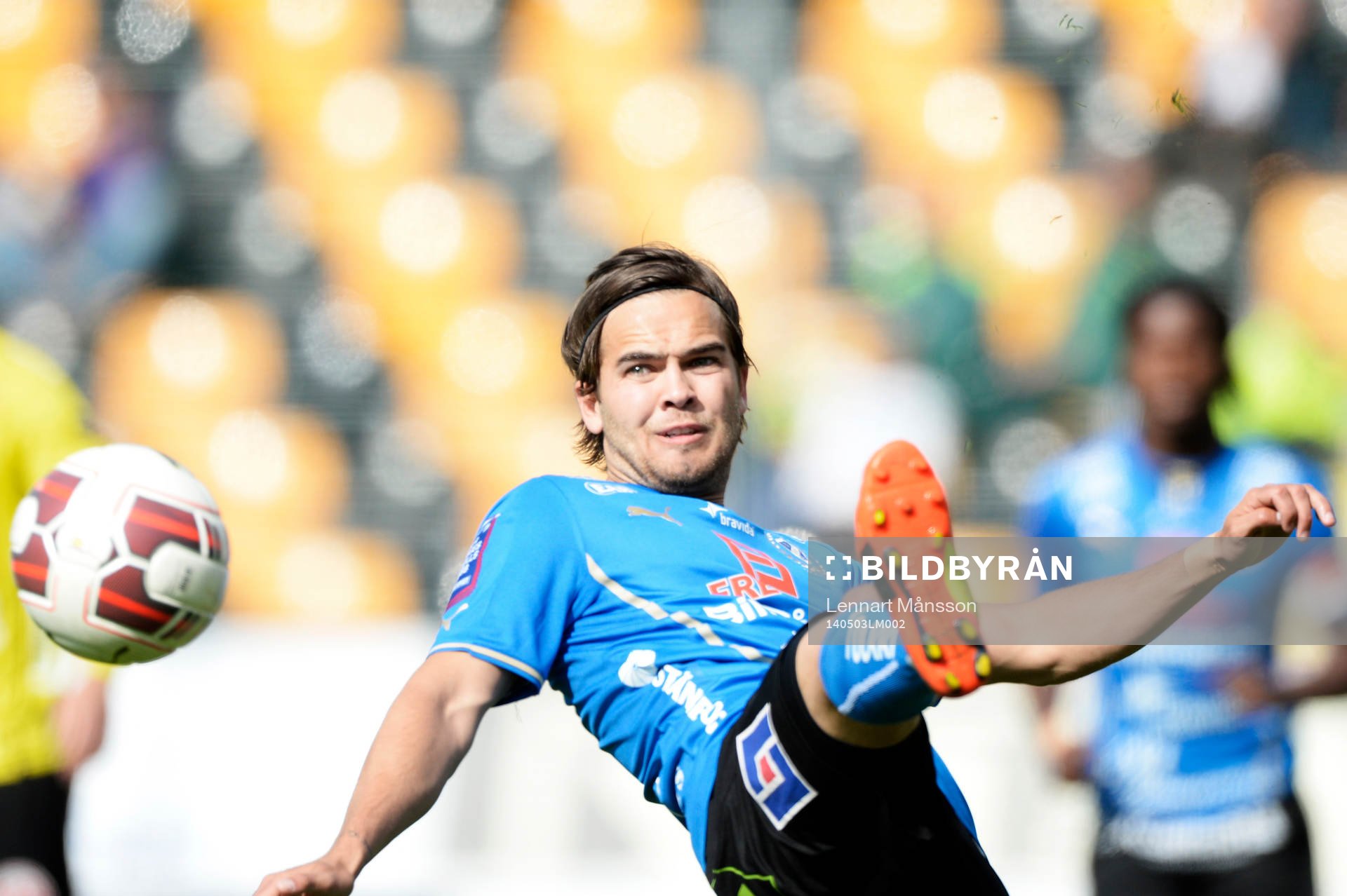 Halmstads Kristinn Steindorsson i matchen i allsvenskan