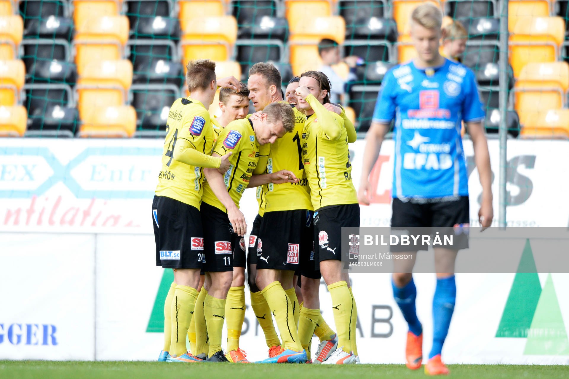 Mjällbys Kristian Haynes jublar