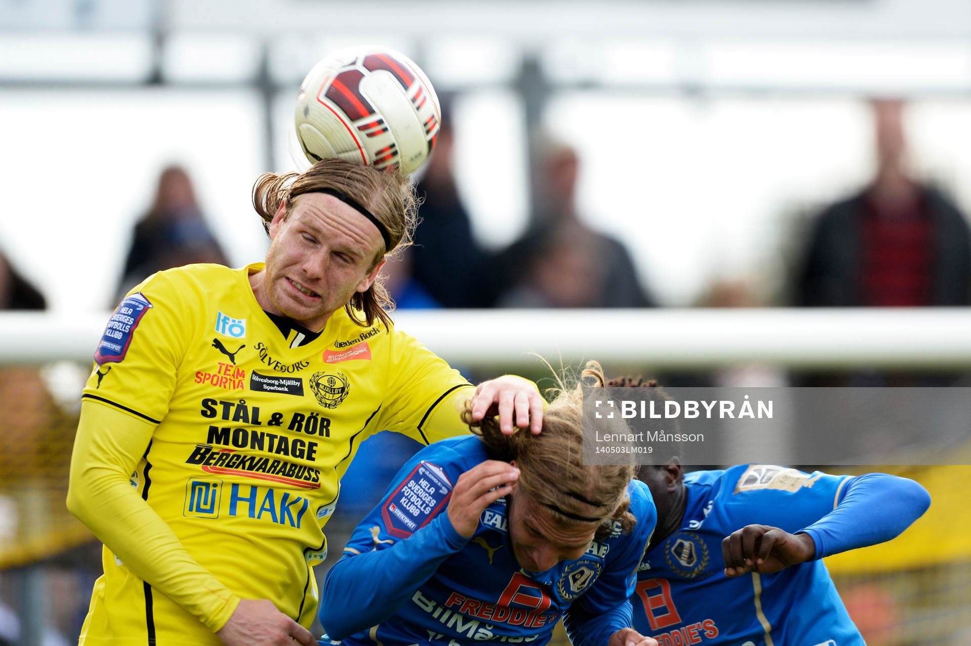 Mjällbys Danny Ervik  i matchen i allsvenskan mellan