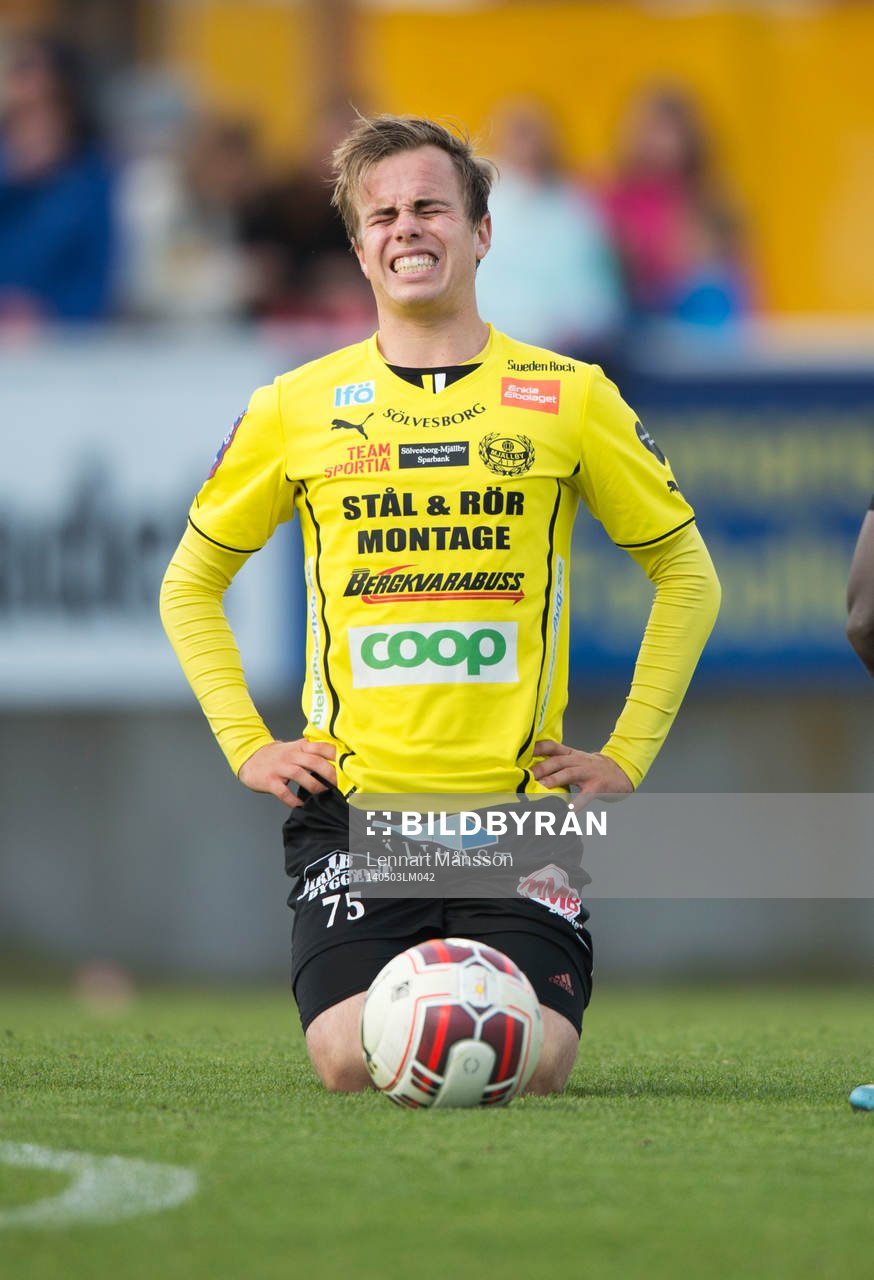 Mjällbys Andreas Blomqvist i matchen i allsvenskan mellan