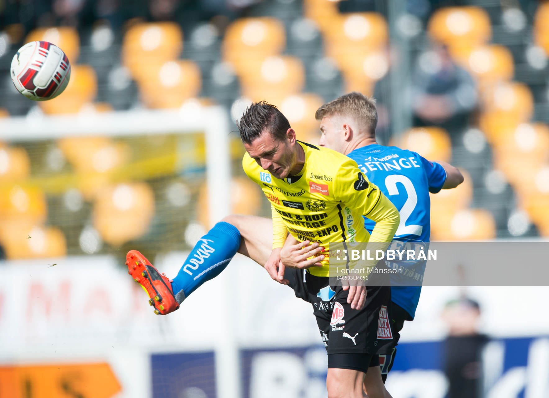 Mjällbys Kristian Haynes  i matchen i allsvenskan mellan