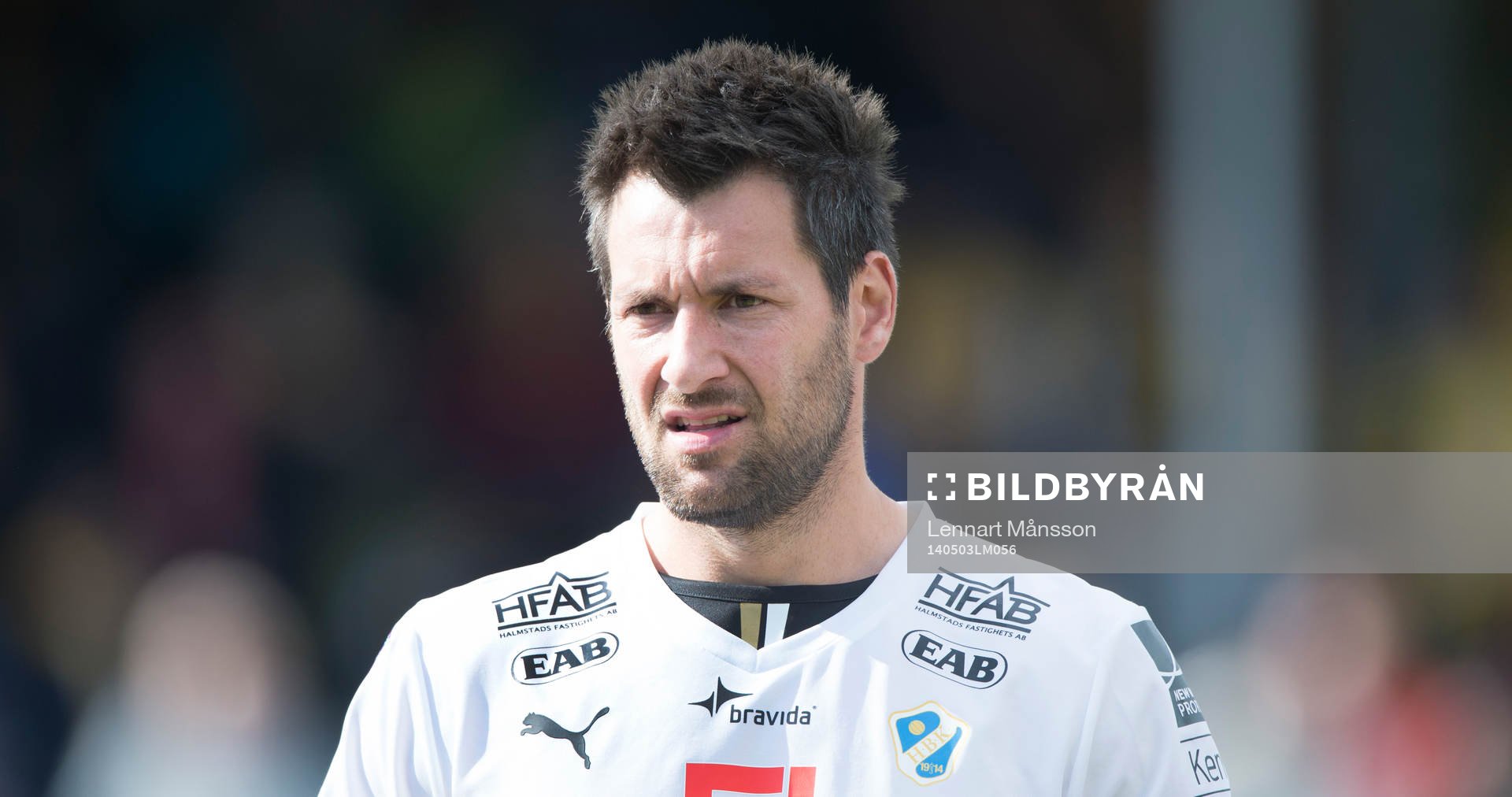 Halmstads Stojan Lukic i matchen i allsvenskan mellan