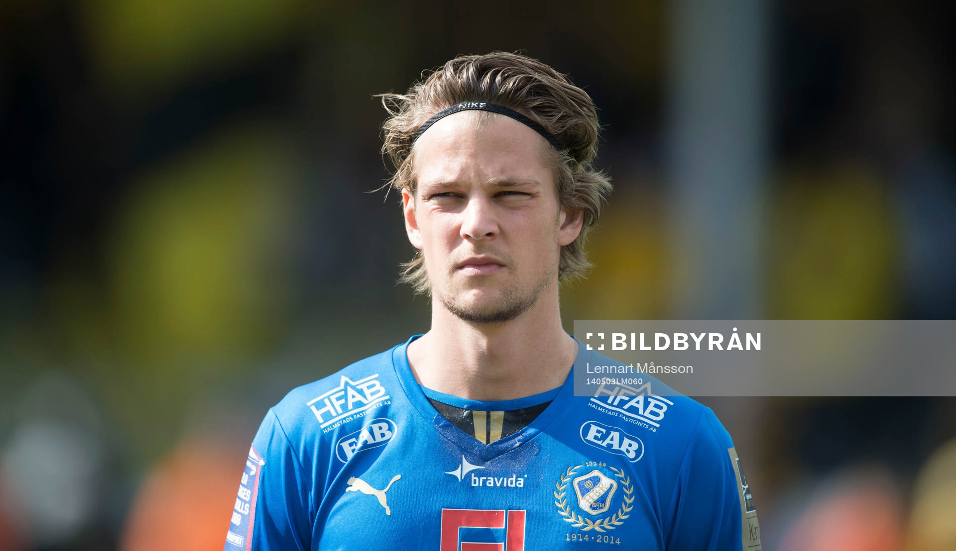 Halmstads Fredrik Liverstam  i matchen i allsvenskan mellan