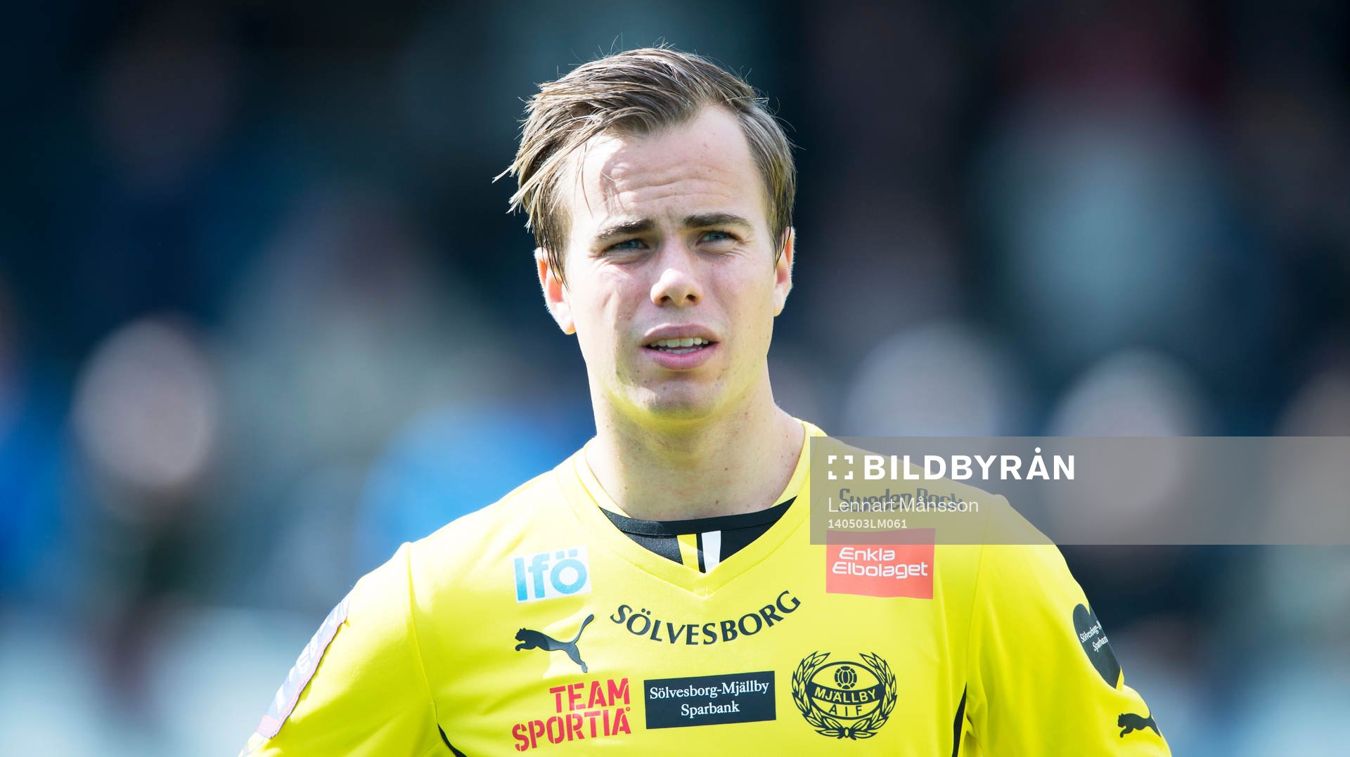 Mjällbys Andreas Blomqvist  i matchen i allsvenskan mellan