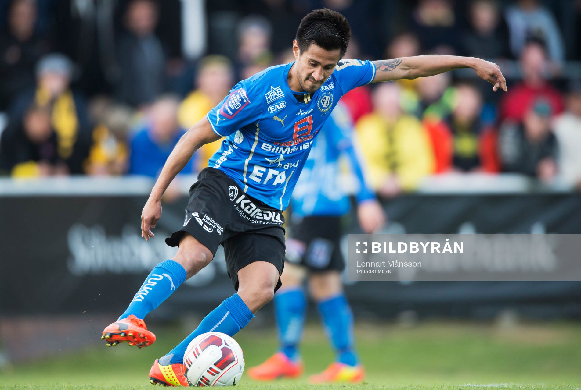Halmstads Antonio Rojas  i matchen i allsvenskan mellan