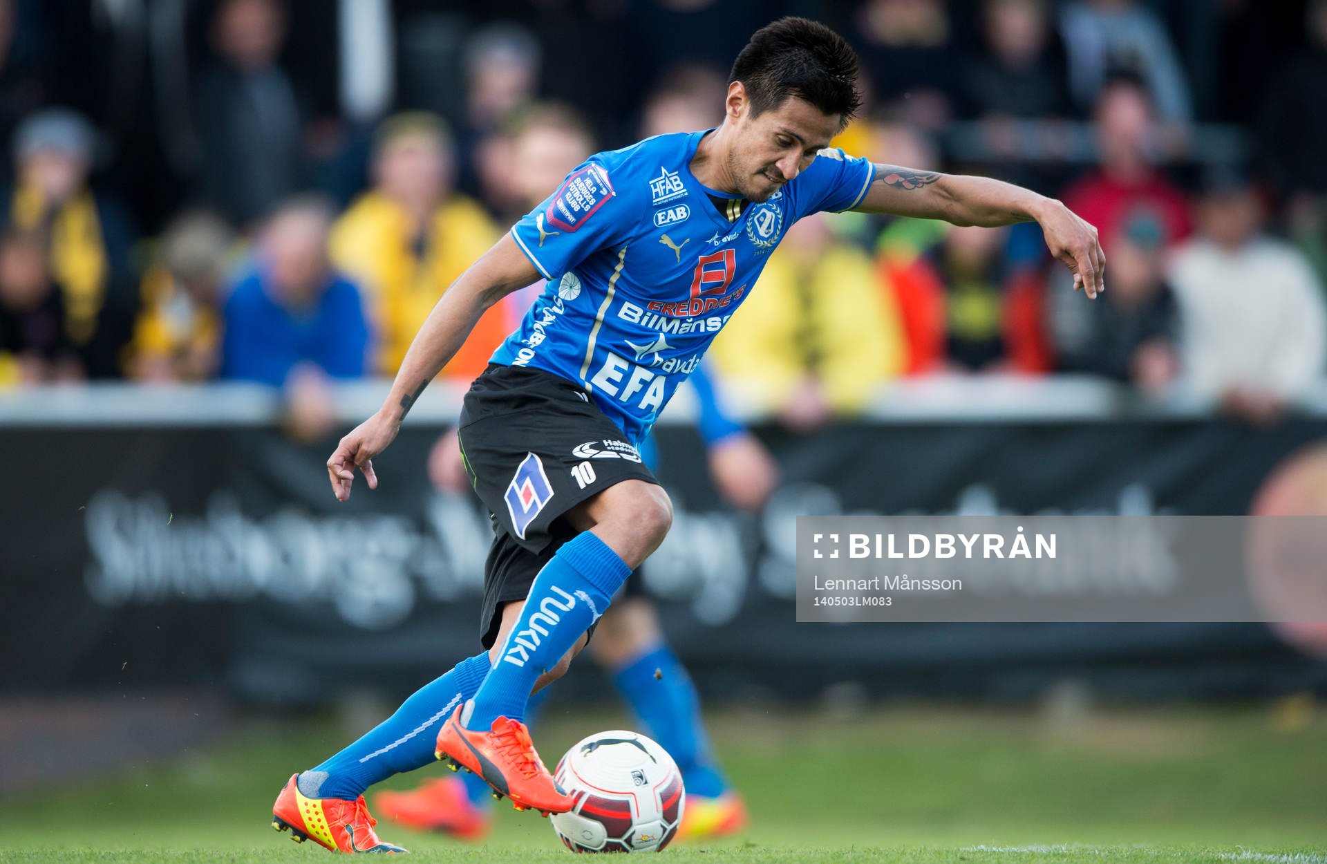 Halmstads Antonio Rojas  i matchen i allsvenskan mellan
