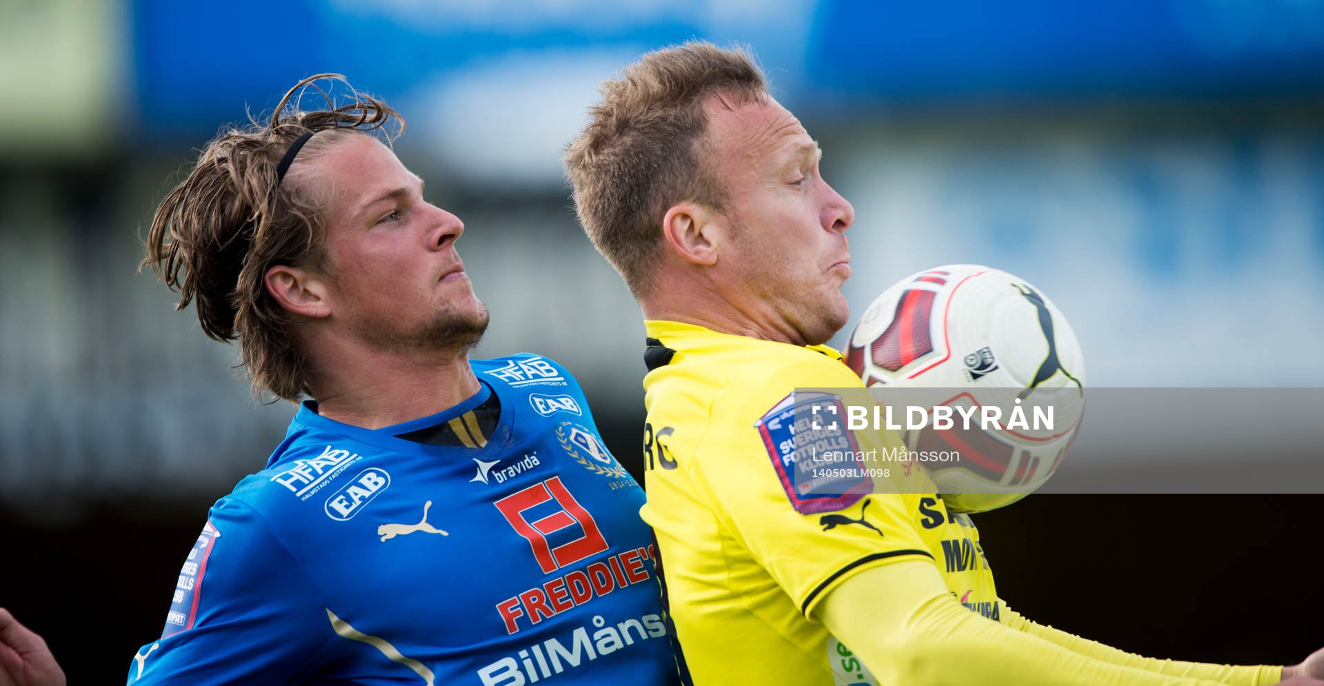 Mjällbys Marcus Ekenberg och Halmstads Fredrik Liverstam