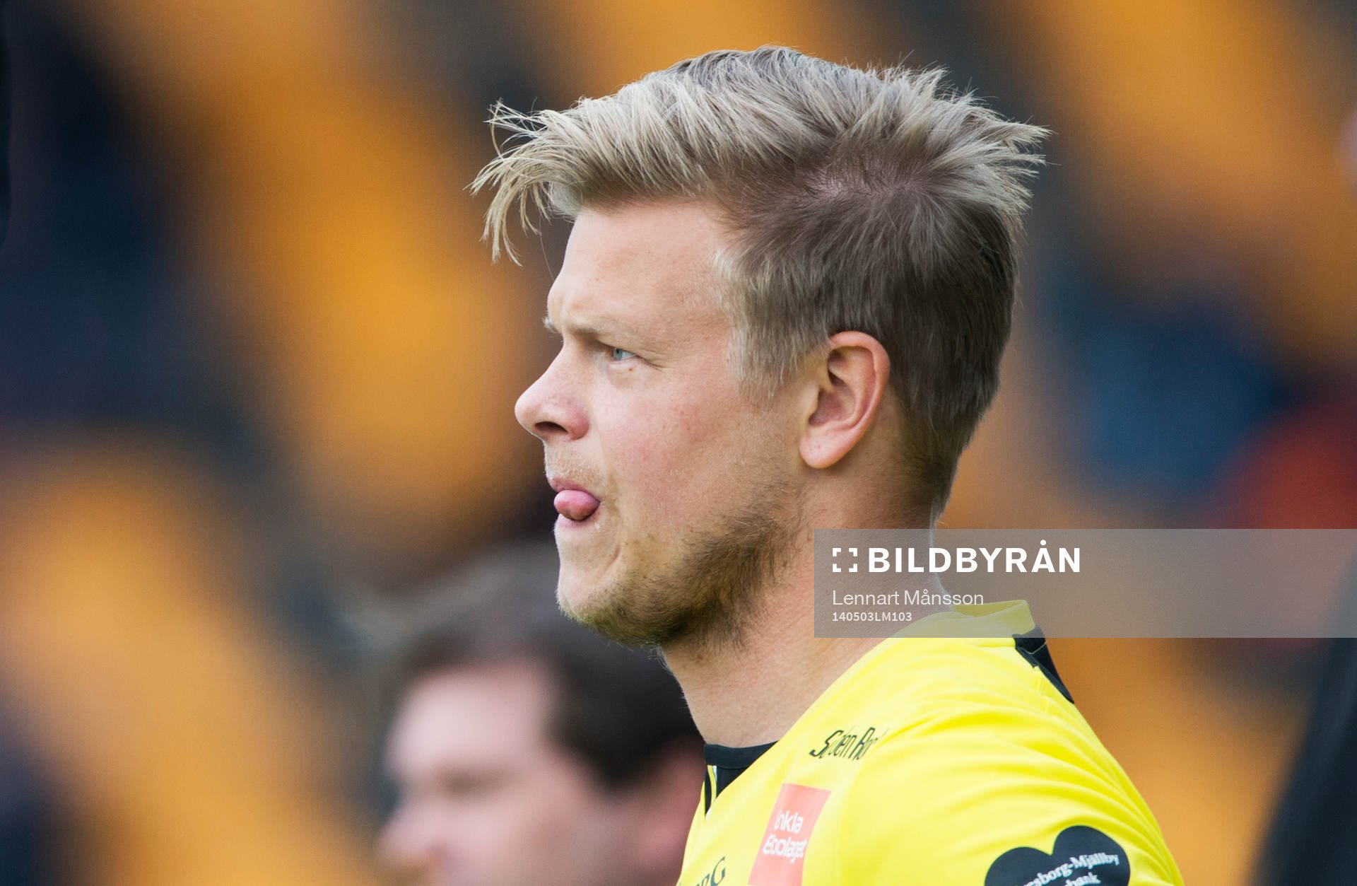Mjällbys David Löfquist  i matchen i allsvenskan mellan