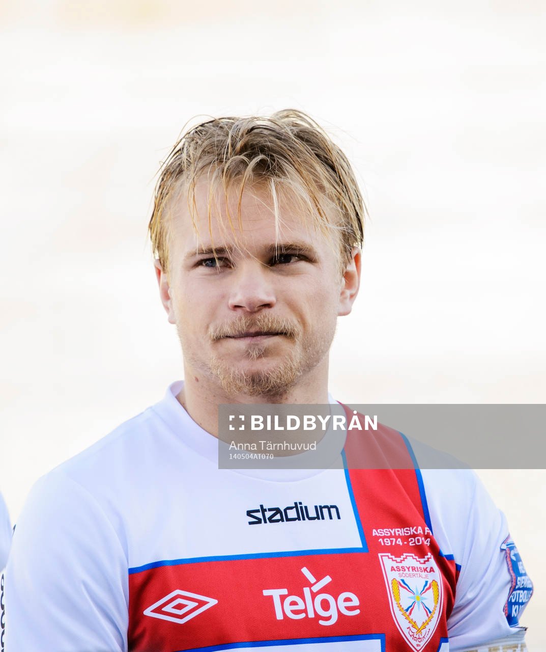 Assyriskas Christopher Brandeborn innan fotbollsmatchen i