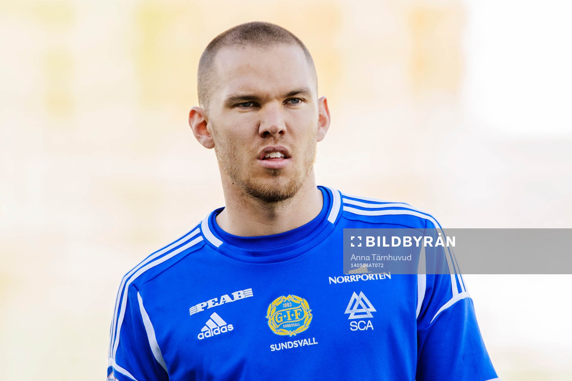 Sundsvalls Marcus Danielson innan fotbollsmatchen i
