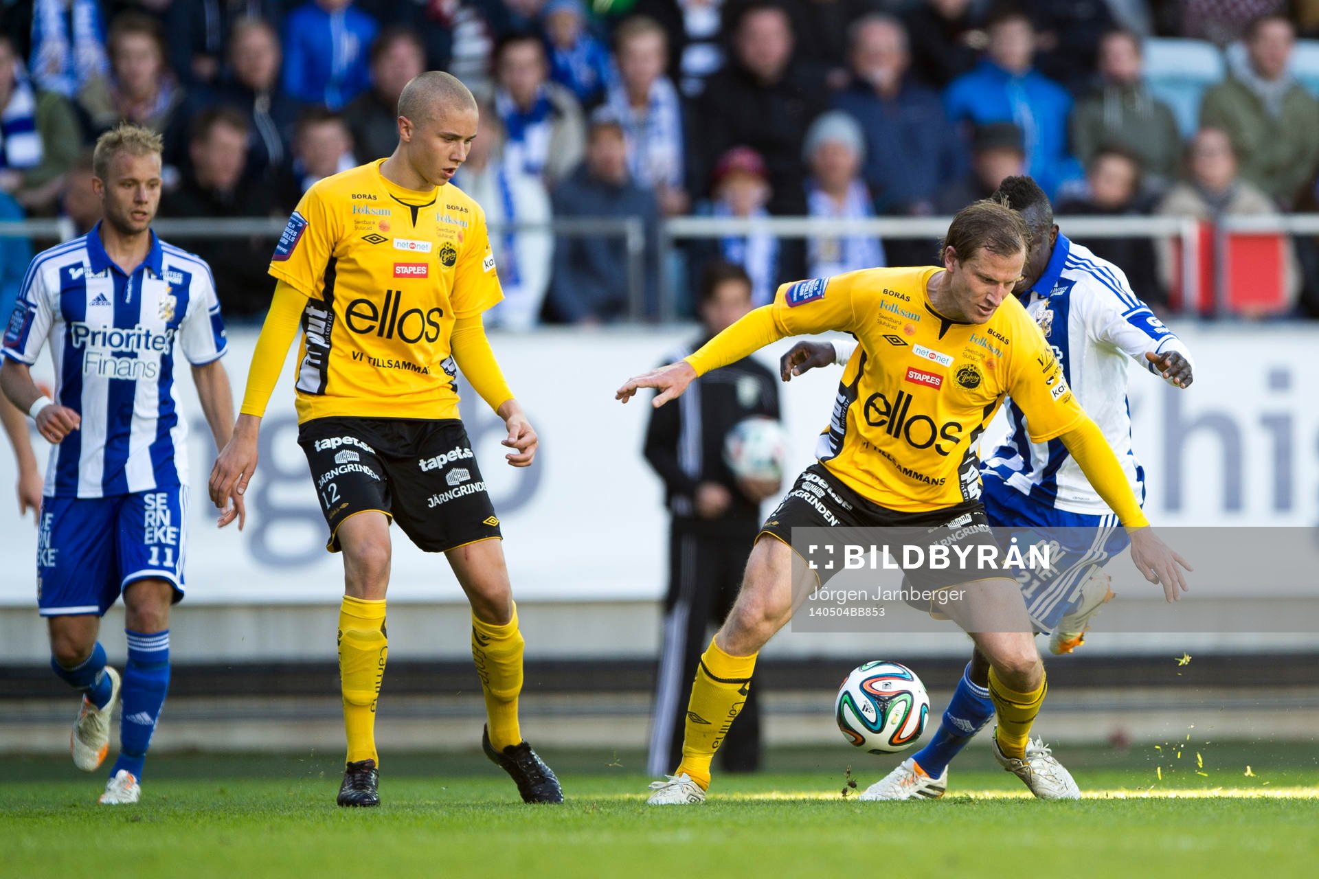 Kamp mellan Elfsborgs Daniel Mobaeck och IFK Göteborgs